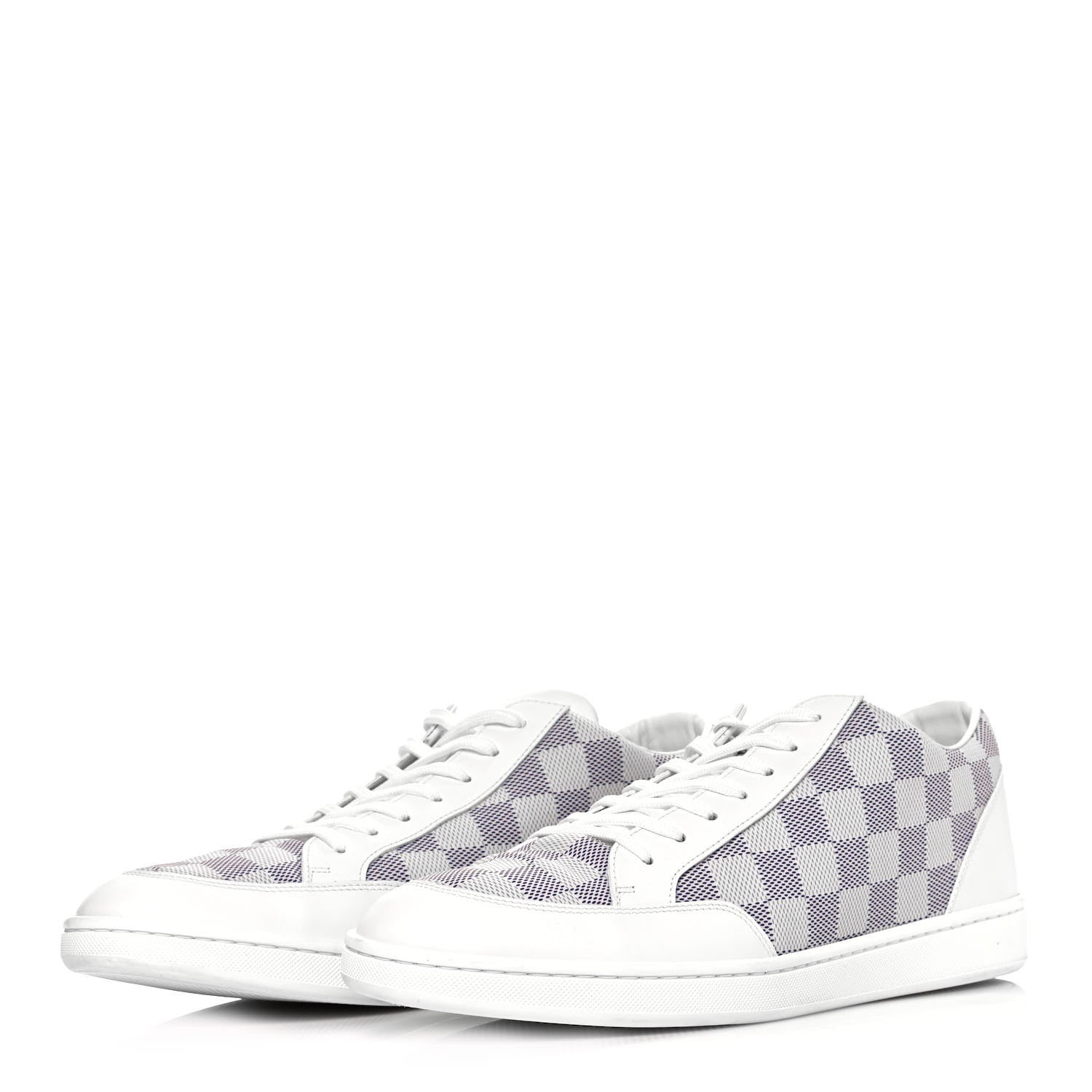Louis Vuitton Damier Azur Mens Sneakers 8.5 White 3 of 8