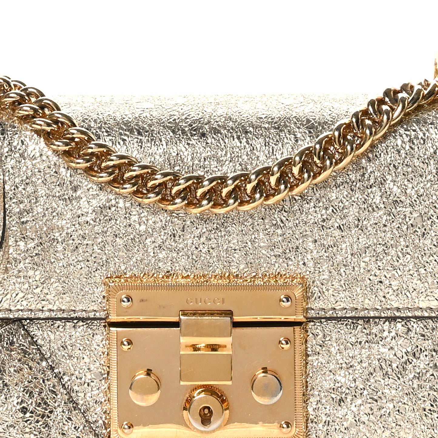 Galassia Small Padlock Shoulder Bag Platino