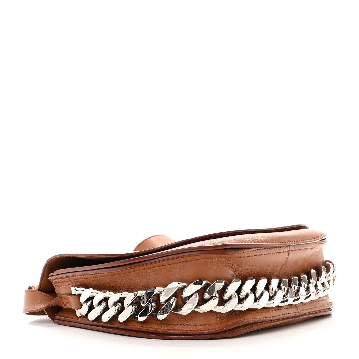 Calfskin Infinity Saddle Bag Cognac