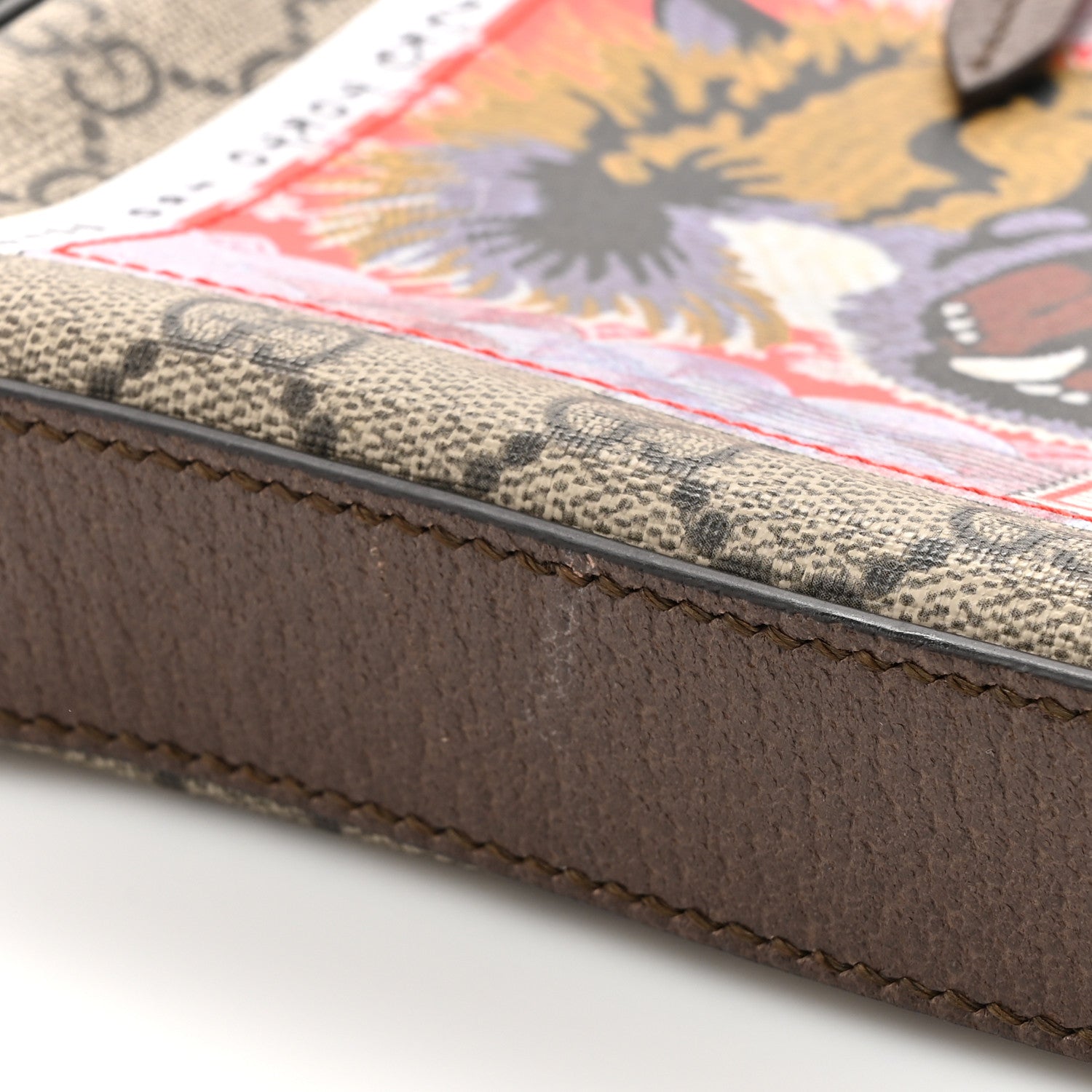 Gucci Soft GG Supreme Monogram Courrier Web Medium Flat Messenger Bag Beige New Acero Multicolor 11 of 11