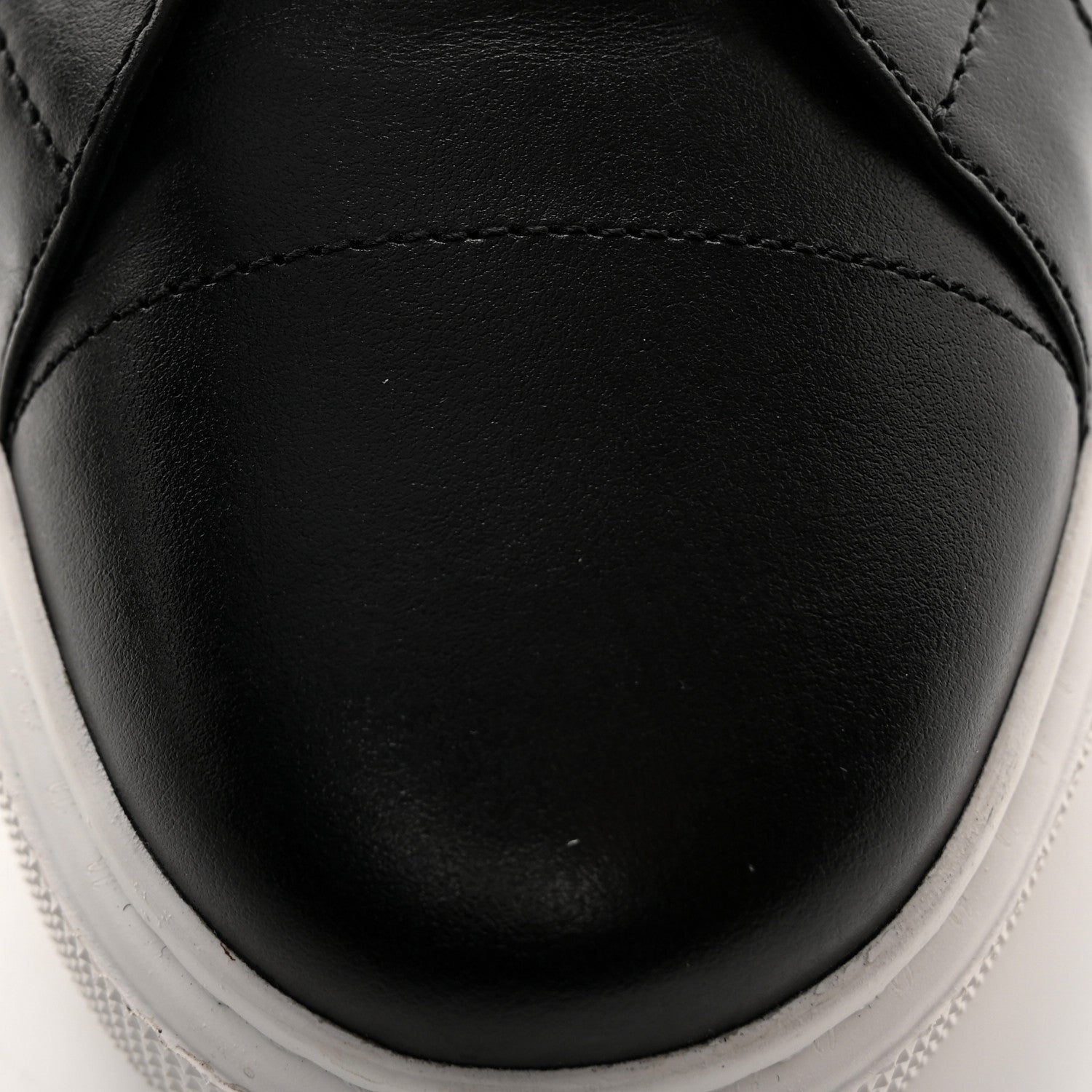 Prada Vitello Soft Triangle Logo Low Top 45mm Sneakers 40 Black White 10 of 14
