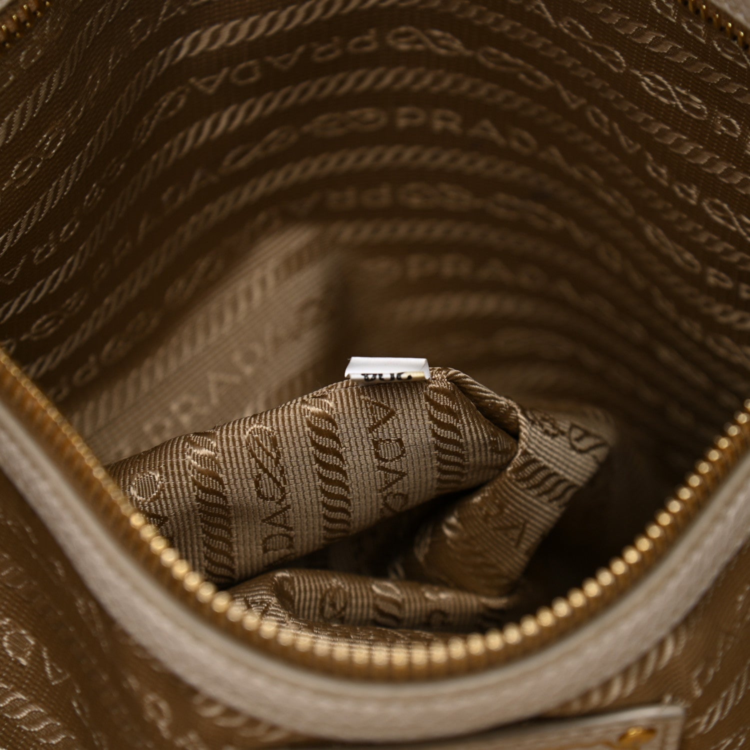 Prada Jacquard Logo Tote Corda Talco 7 of 17