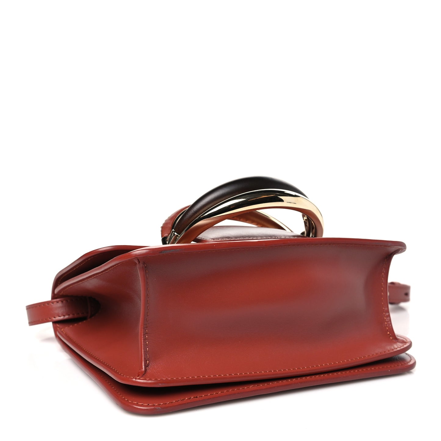 Calfskin Kattie Shoulder Bag Sepia Brown