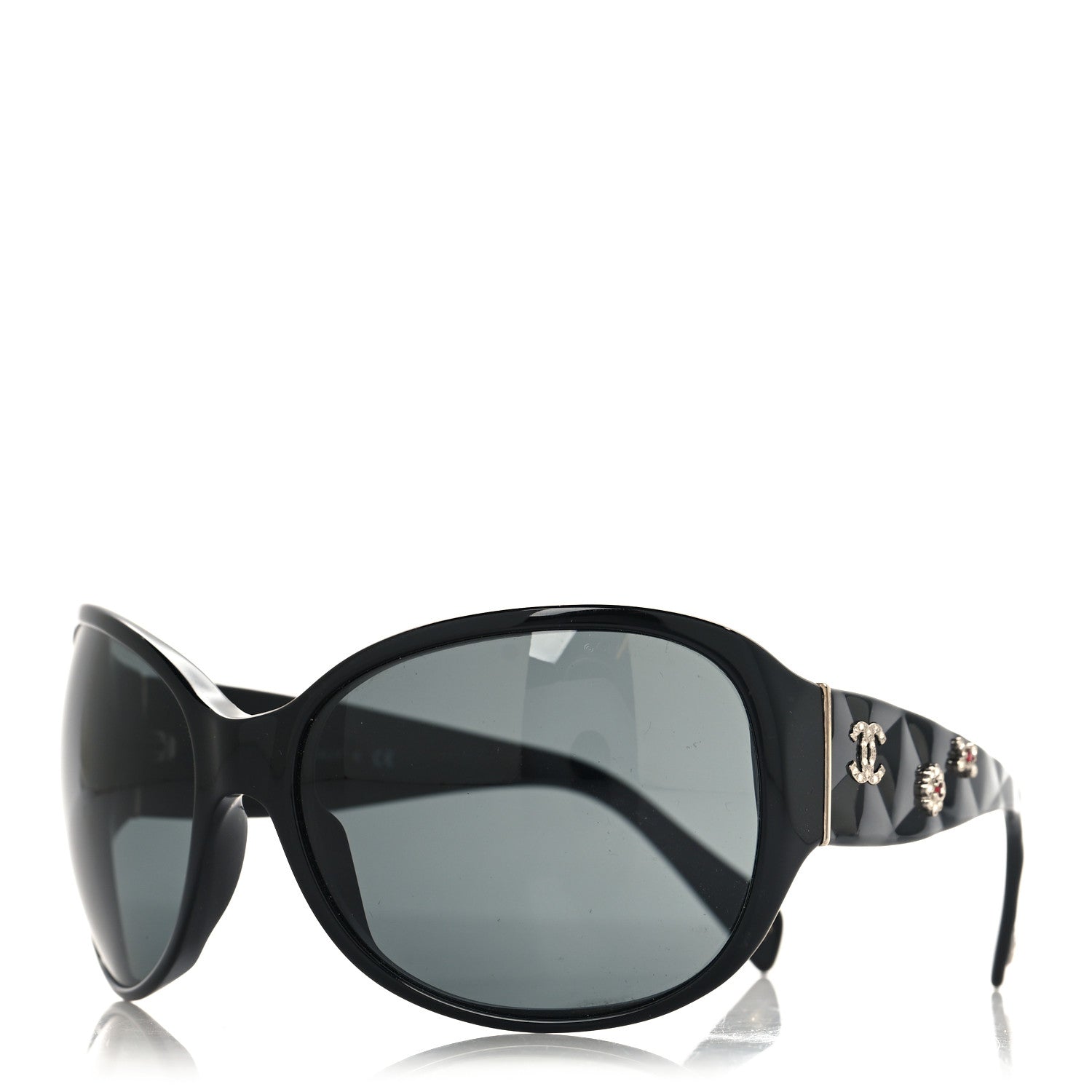 Chanel CC Crystal Sunglasses 5150-B Black 1672399 – FASHIONPHILE