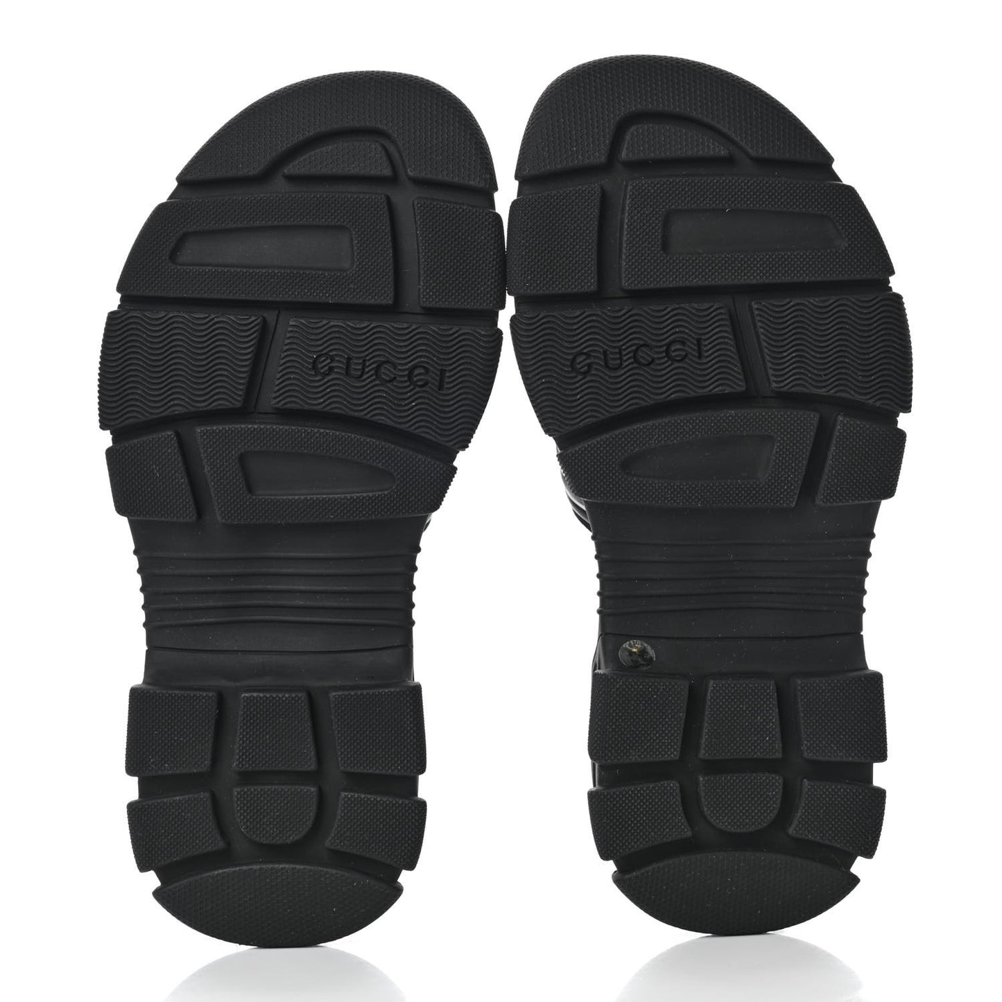 Nappa Grosgrain Logo Mens Velcro Chunky Slide Sandals 7 Black
