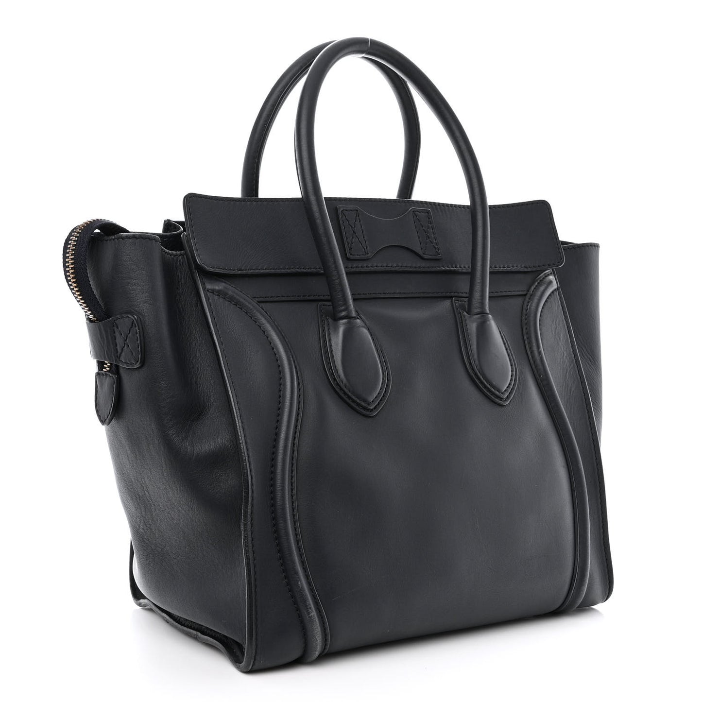 Smooth Calfskin Mini Luggage Navy Blue