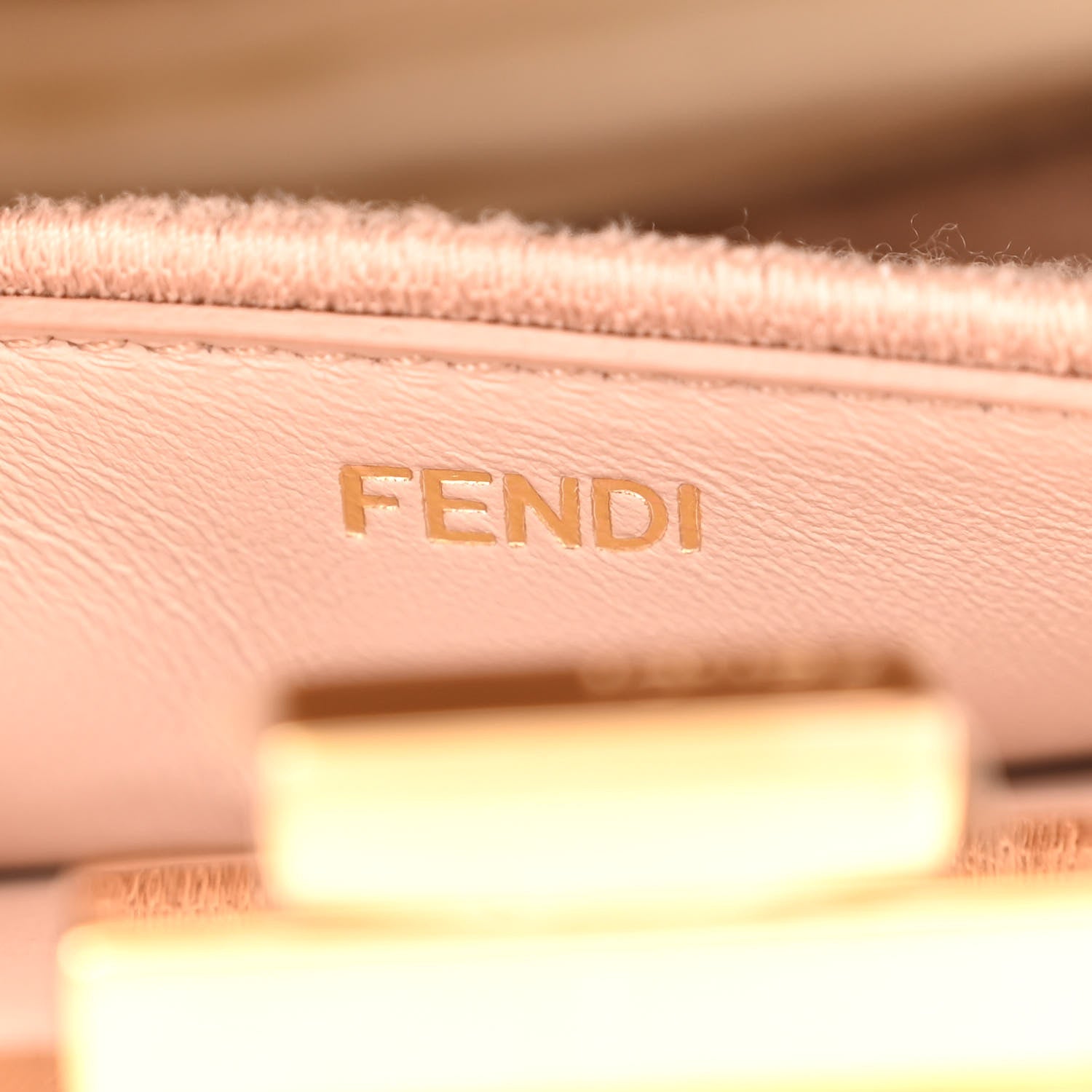 Fendi Curly Shearling Shiny Nappa Medium Peekaboo I SEE U Satchel Rosa Plaster 7 of 12