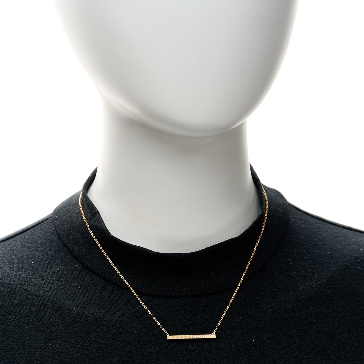 18K Gold Yellow Diamond Ice Cube Pure Necklace