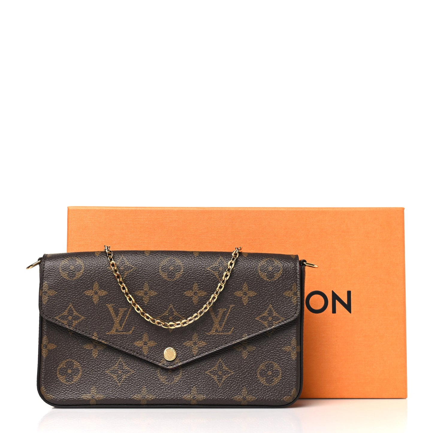 Monogram Pochette Felicie Chain Wallet Fuchsia