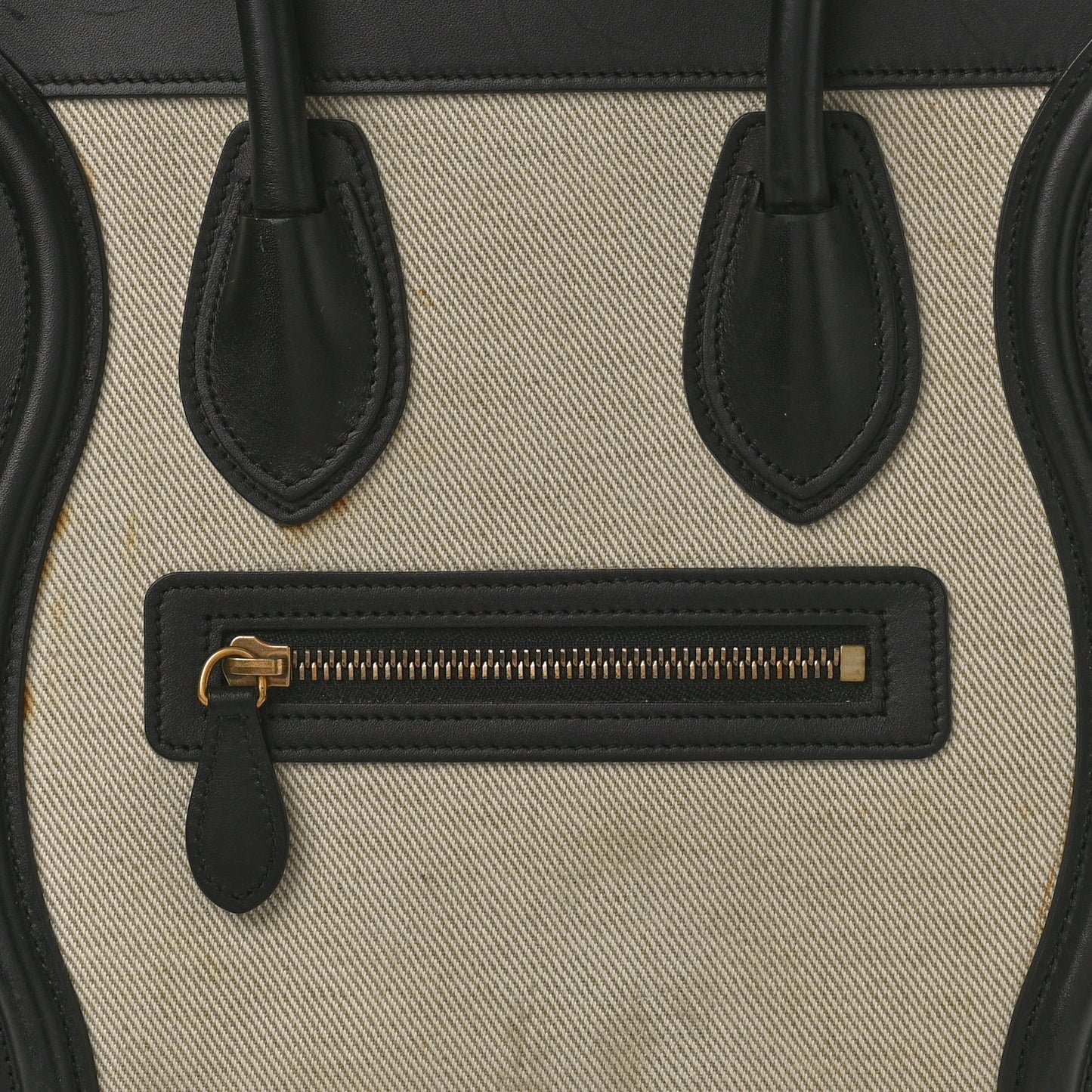 Canvas Smooth Calfskin Micro Tri-Color Luggage Carmin