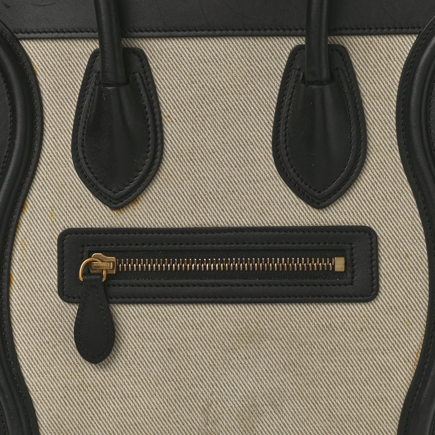 Celine Canvas Smooth Calfskin Micro Tri-Color Luggage Carmin 11 of 11