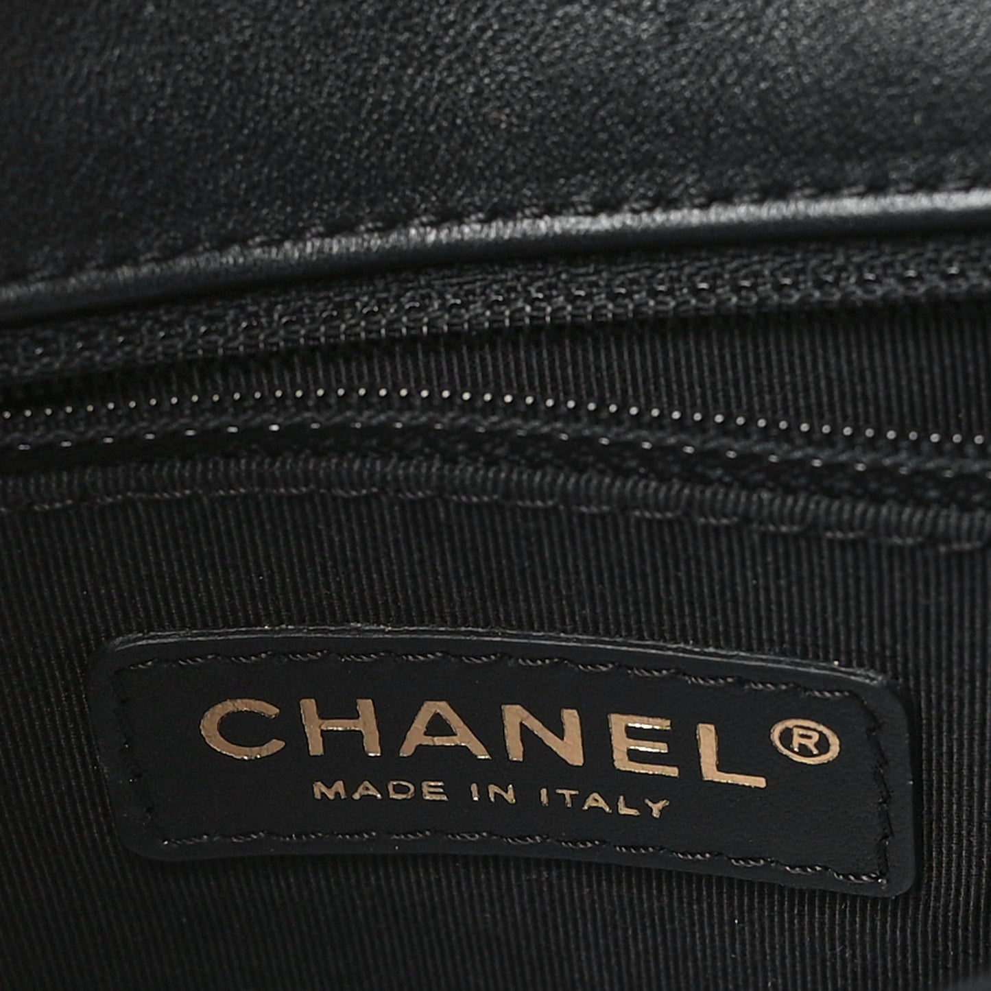 Lambskin Quilted Small Graphic Flap Beige Black