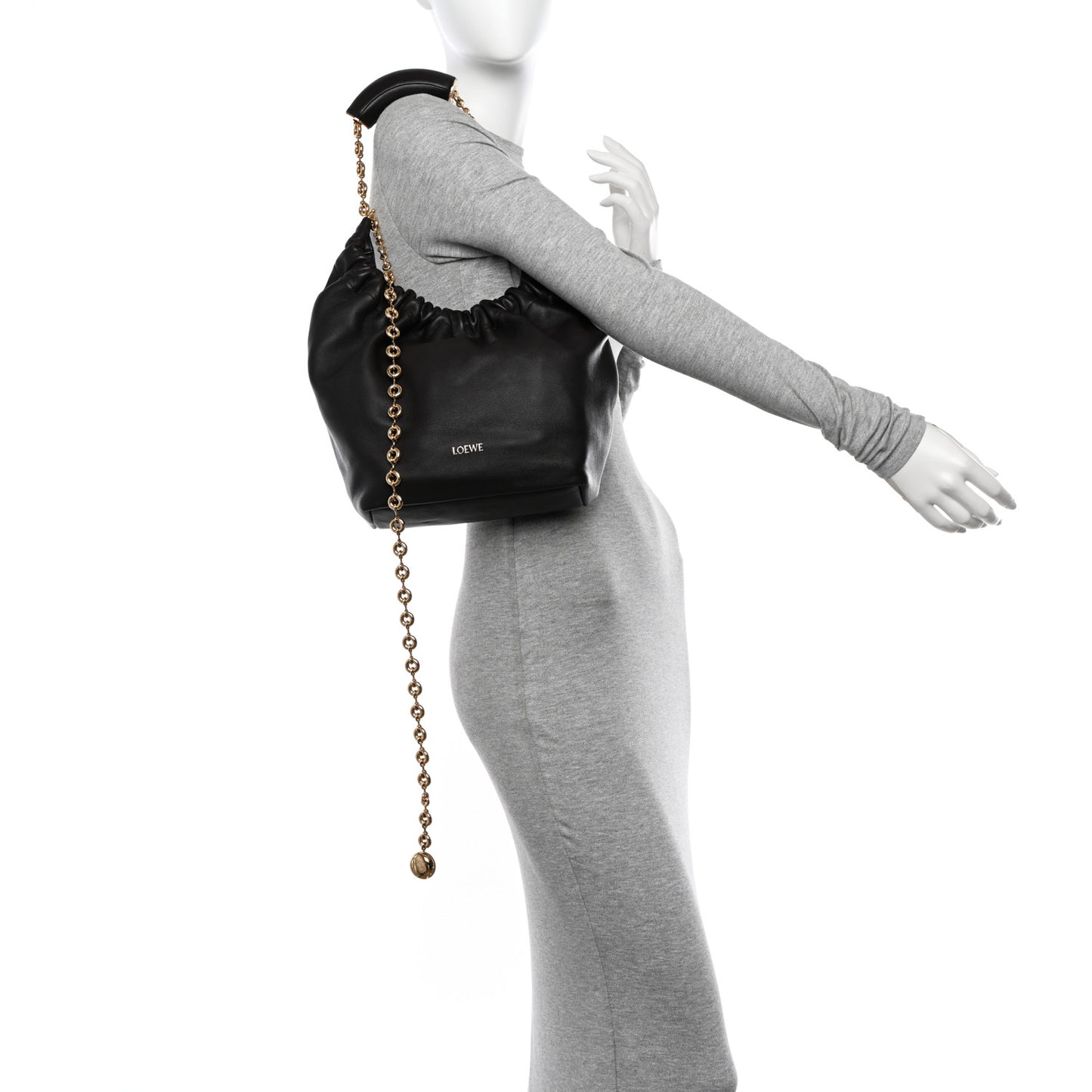 Nappa Small Squeeze Bag Chocolate