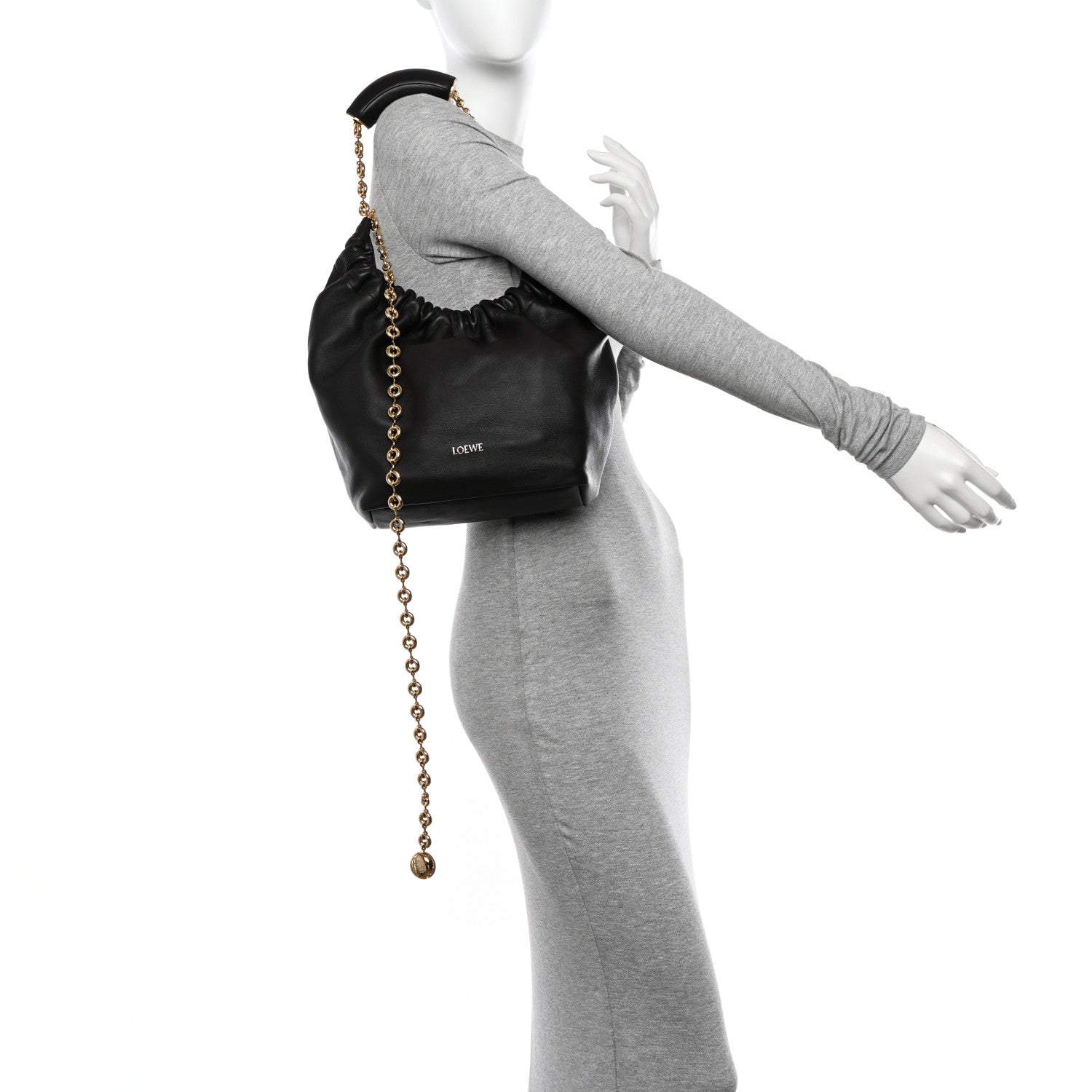 Loewe Nappa Small Squeeze Bag Chocolate 2 of 9