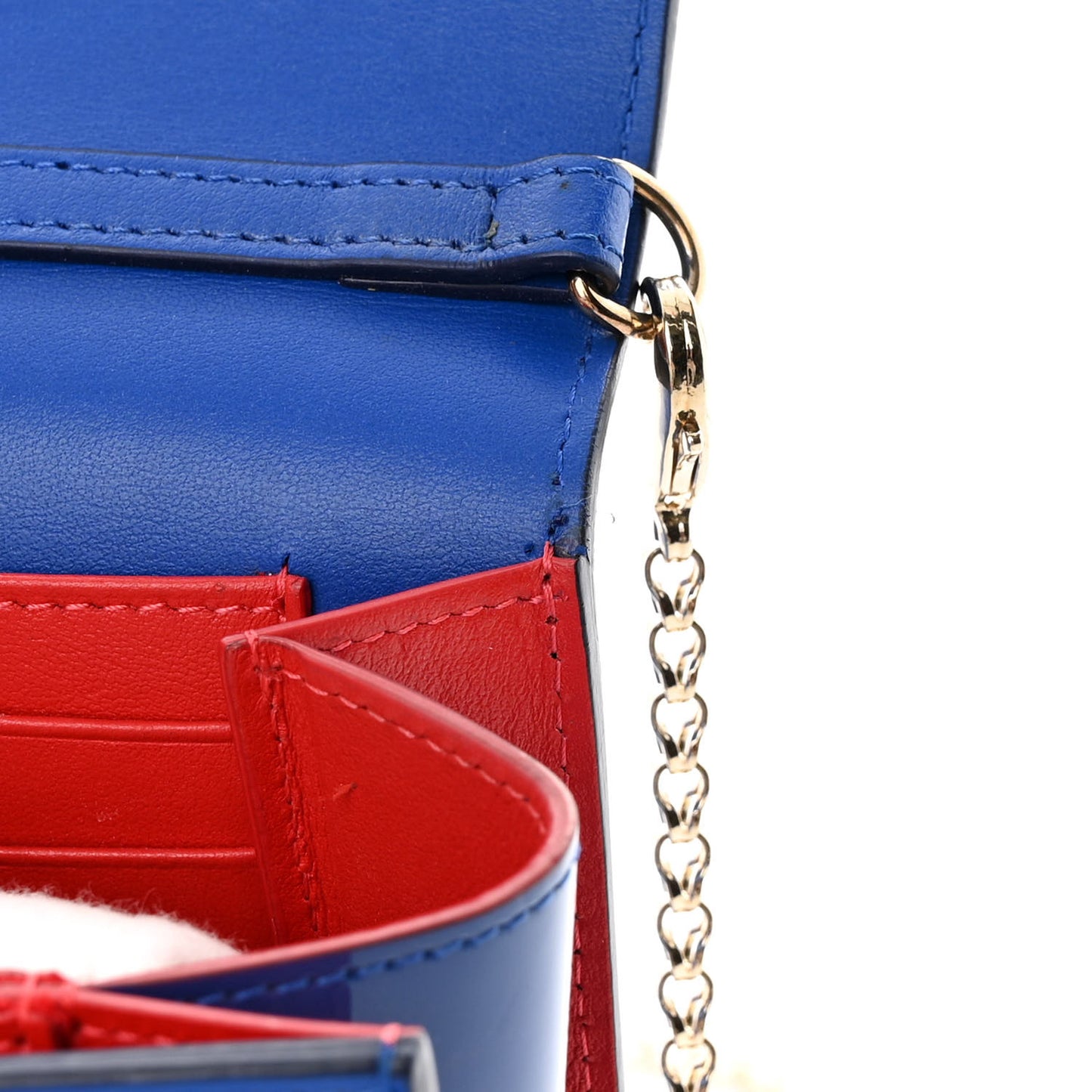 Calfskin Spikes Paloma Clutch Blue