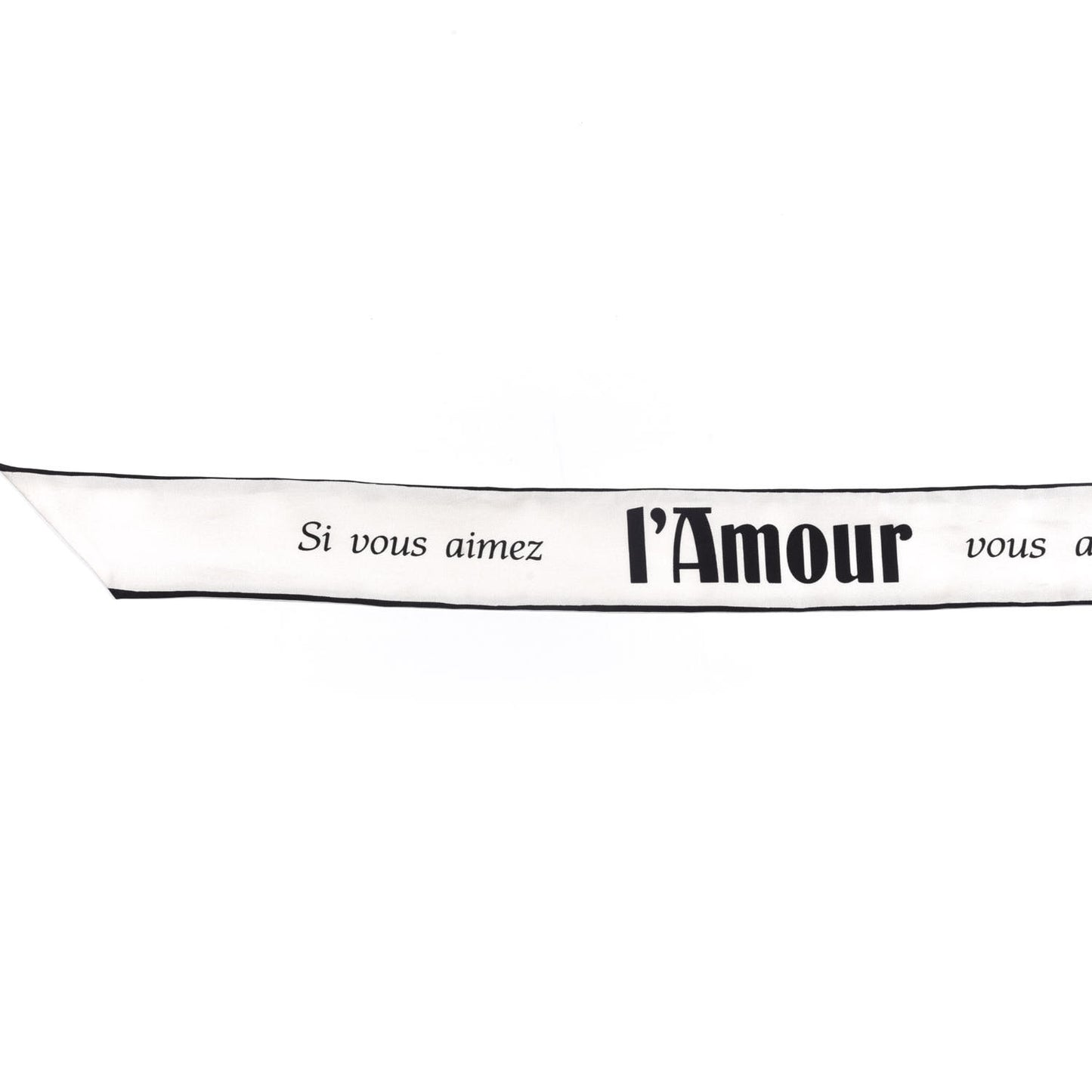 Silk Surrealisme Amour Mitzah Scarf White Black
