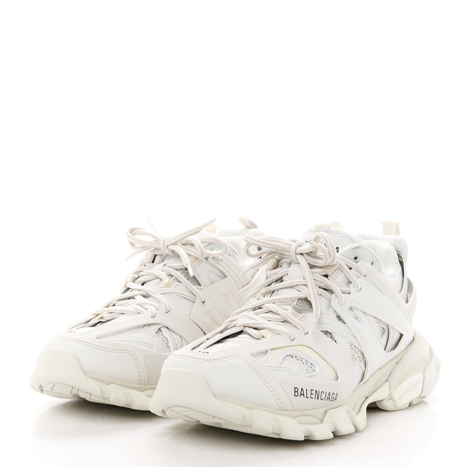 Balenciaga Rubber Mesh Fabric Monocolor Recycled Sole Womens Track Sneakers 38 White 3 of 9