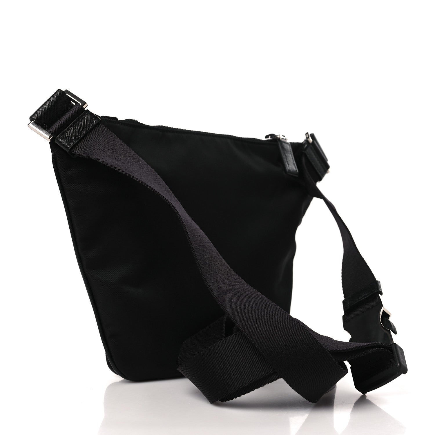 Prada Re-Nylon Saffiano Belt Bag Black 2 of 9