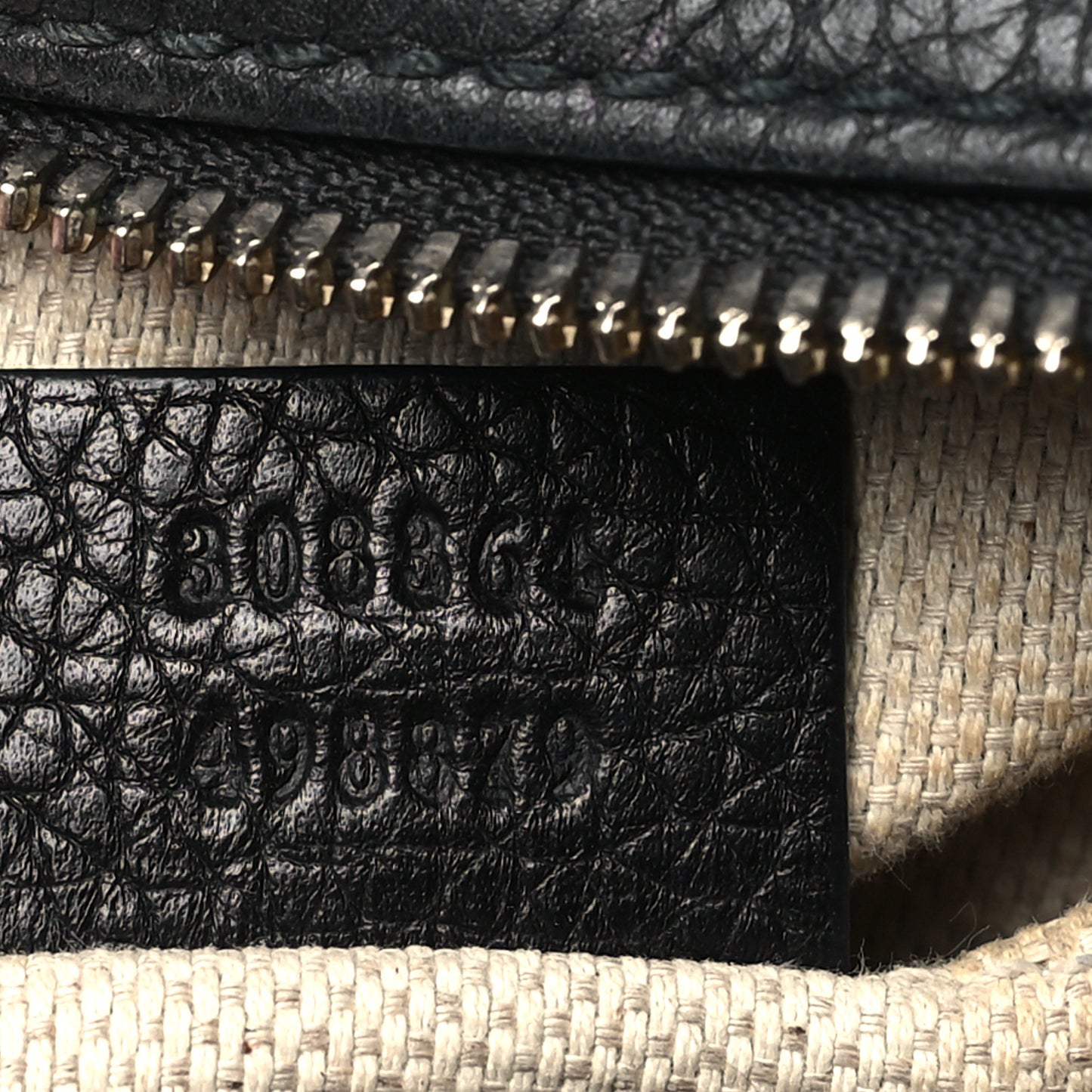 Pebbled Calfskin Small Soho Disco Bag Black