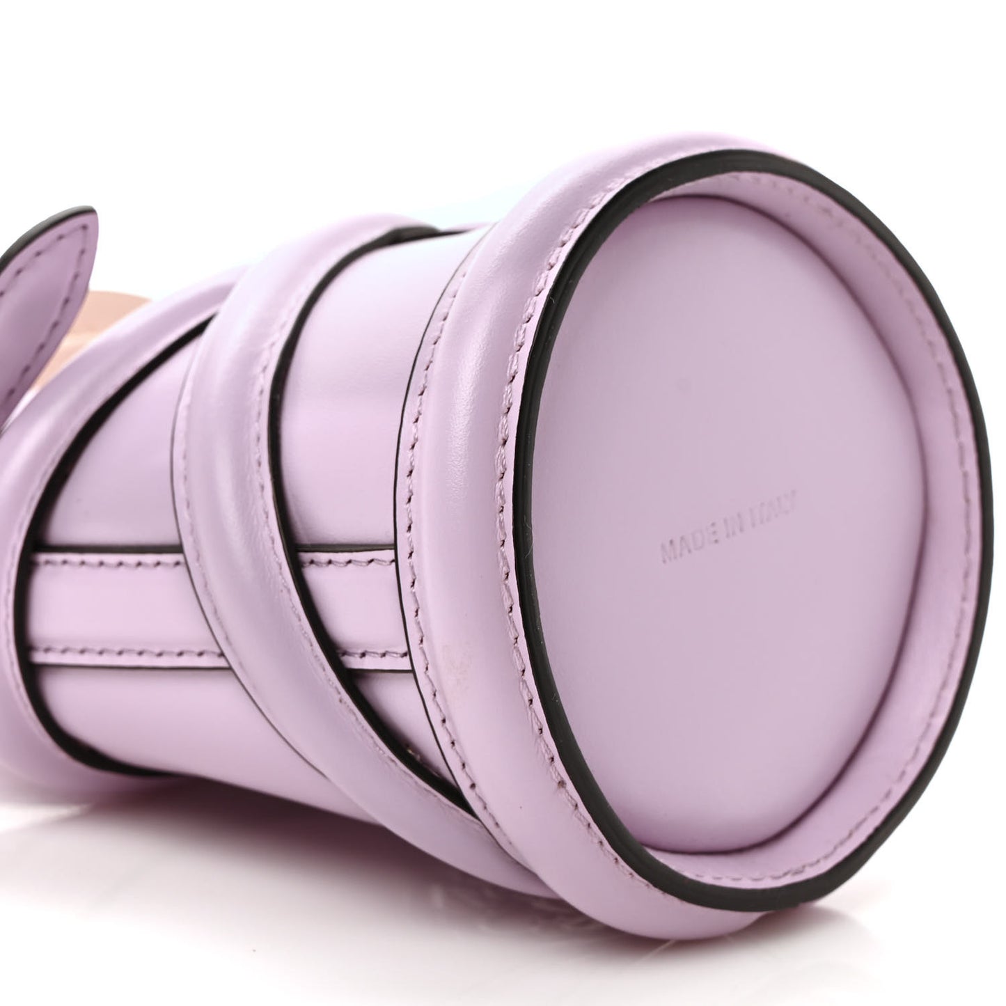 Calfskin Mini Curve Bucket Bag Light Purple