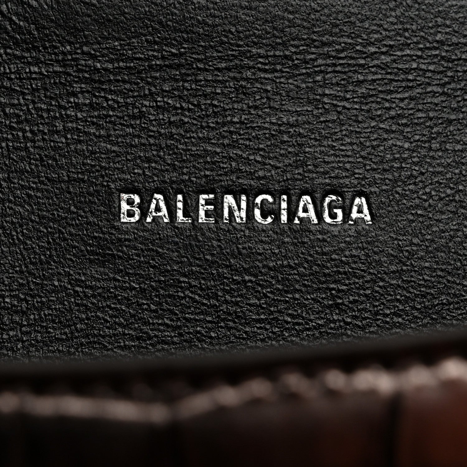 Balenciaga Metallic Shiny Calfskin Crocodile Embossed Hourglass Top Handle Bag XS Dark Bronze 6 of 11