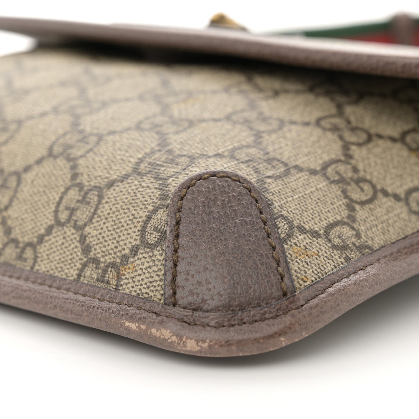 GG Supreme Monogram Neo Vintage Web Belt Bag Brown