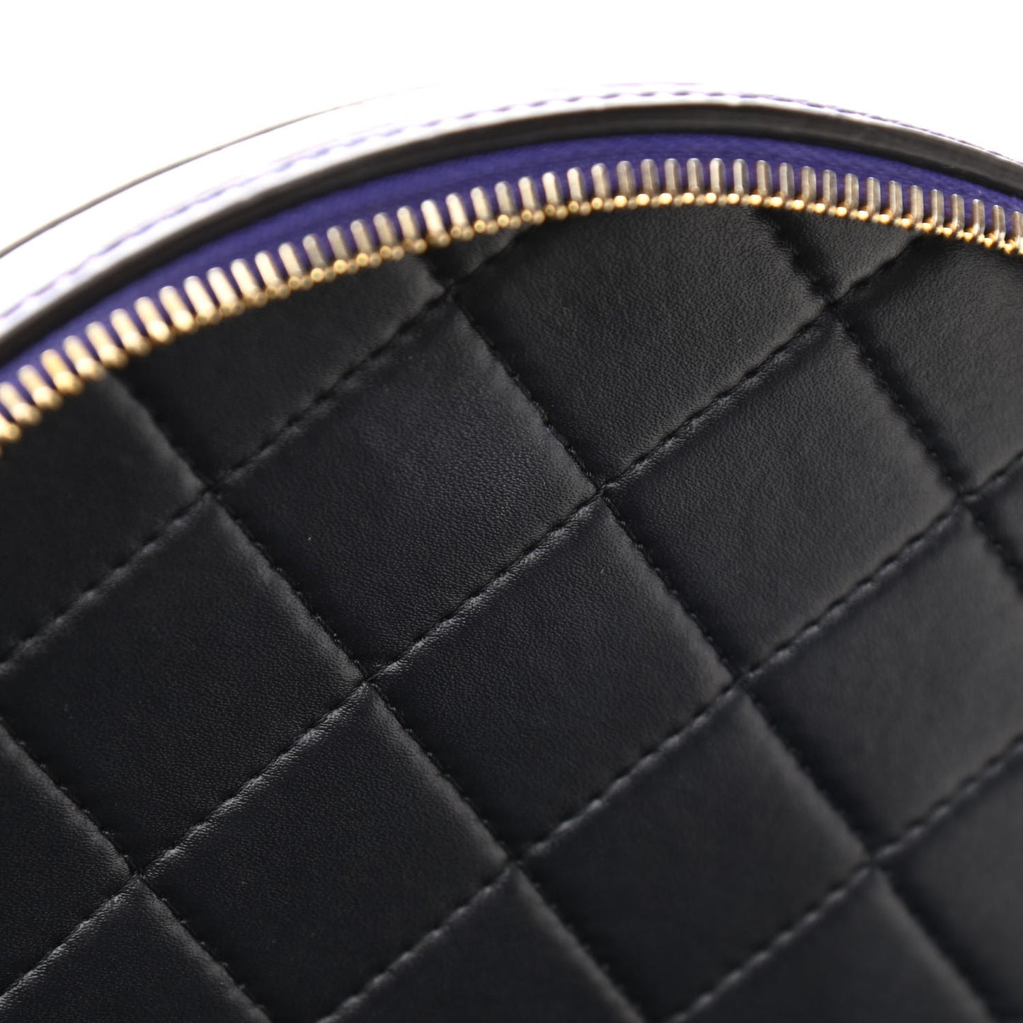 Shiny Croc Calfskin Embossed Trunk Bag Dark Amethyst