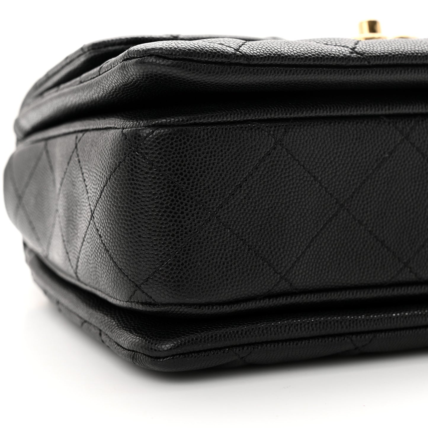 Caviar Quilted Coco First Flap Black