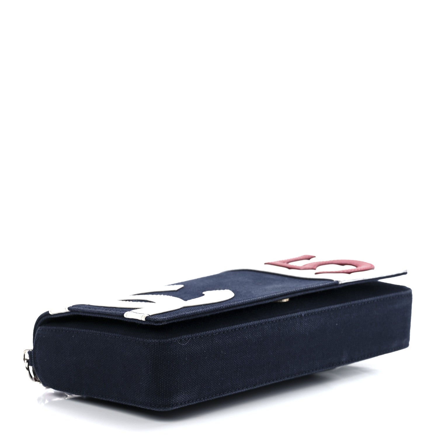 Chanel Canvas Metallic Lambskin Chocolate Bar N°5 Bag Navy Blue 4 of 11