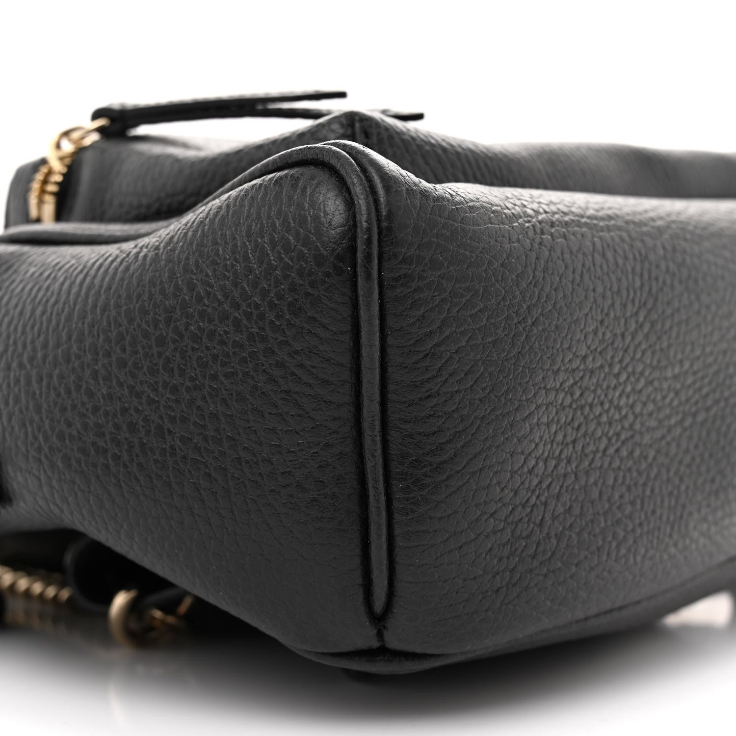 Gucci Pebbled Calfskin Soho Chain Backpack Black 9 of 11