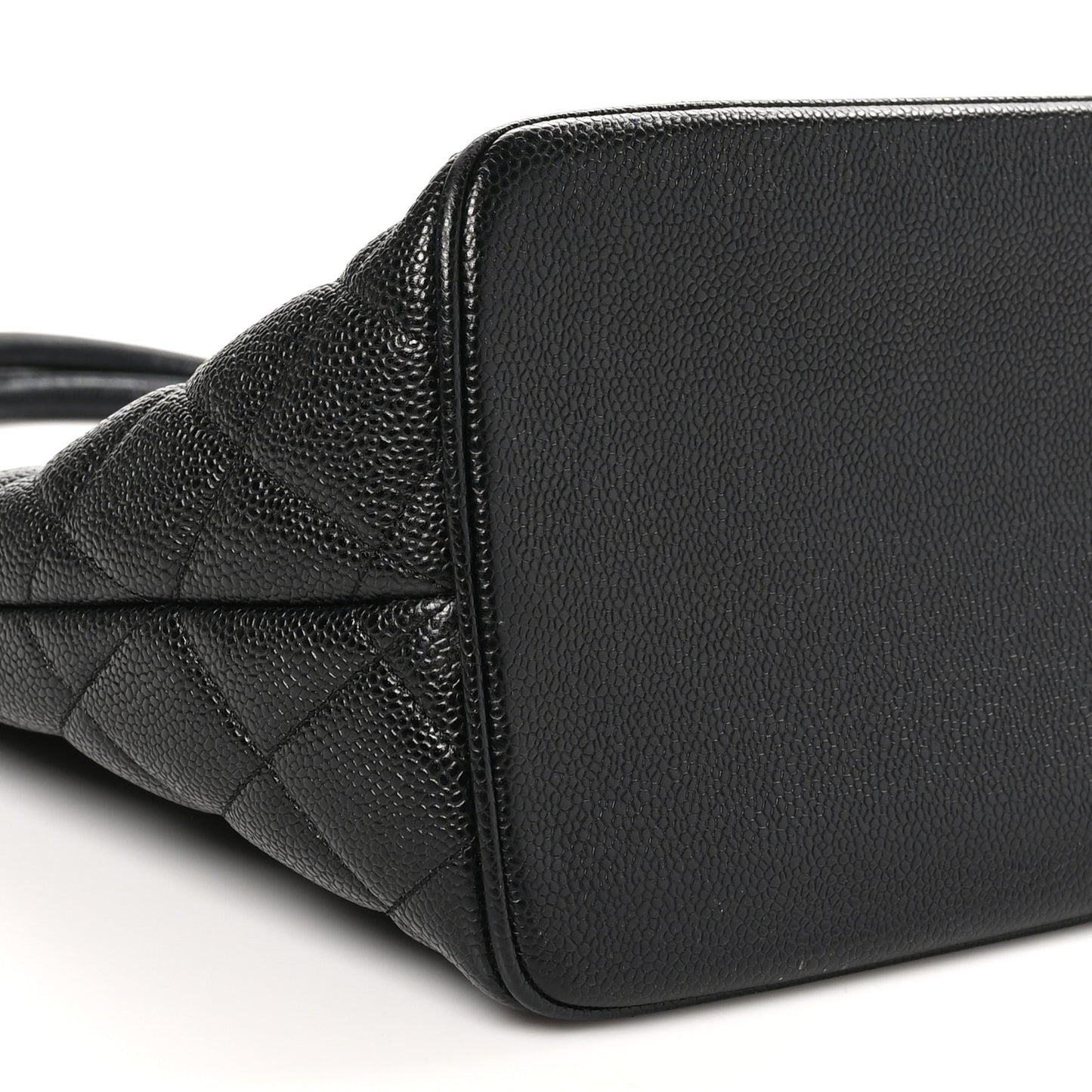 Caviar Quilted Medallion Tote Black