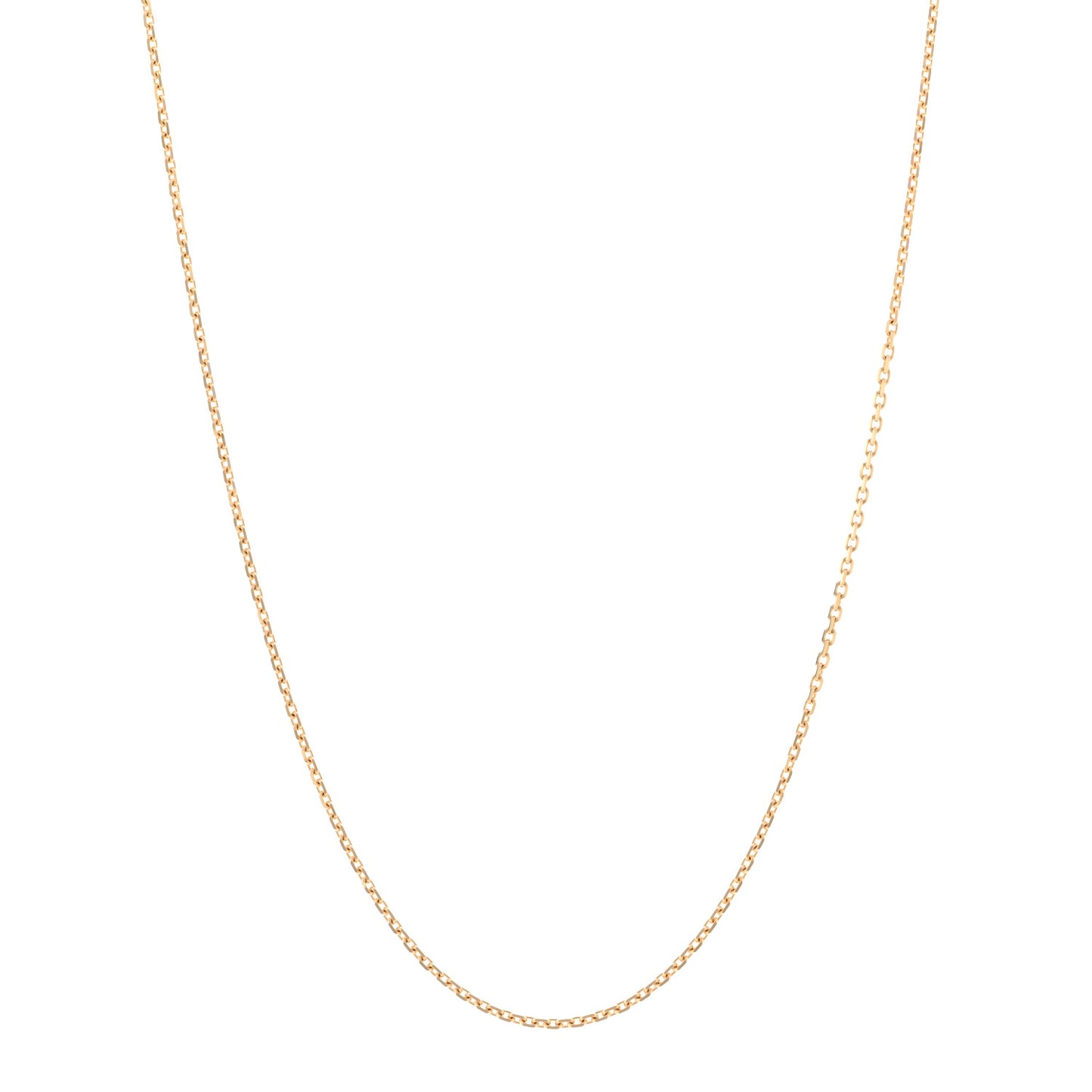 18K Yellow Gold Trace Chain Necklace