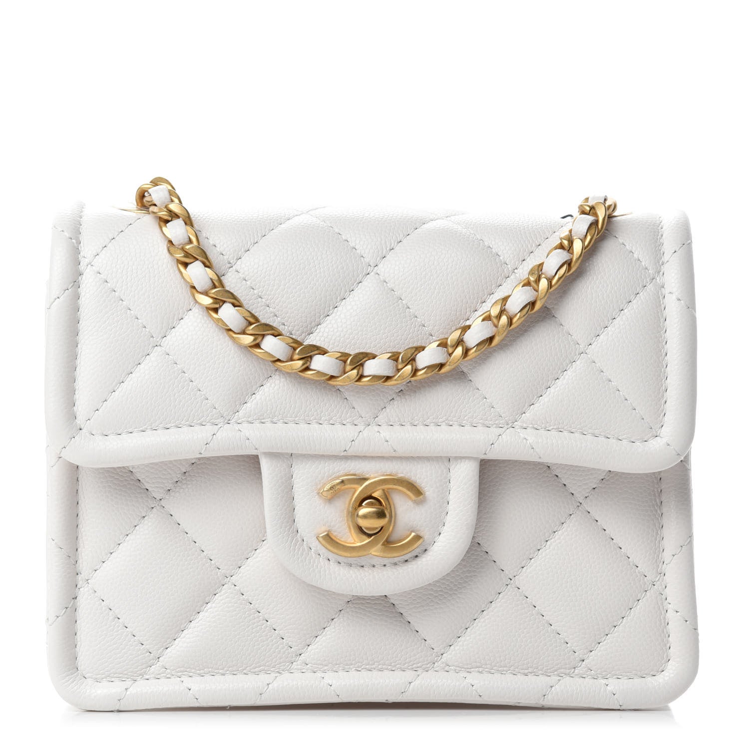 Chanel Caviar Quilted Mini Sweet Classic Flap White 1 of 11