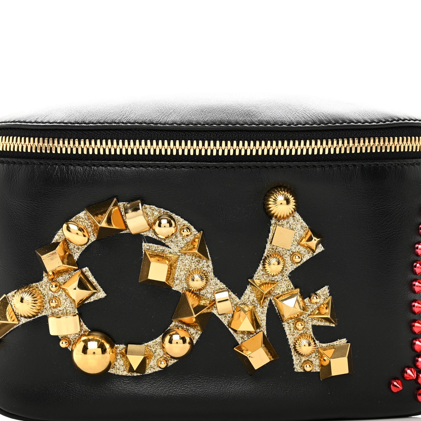 Calfskin Marie Jane Love Belt Bag Black Platine