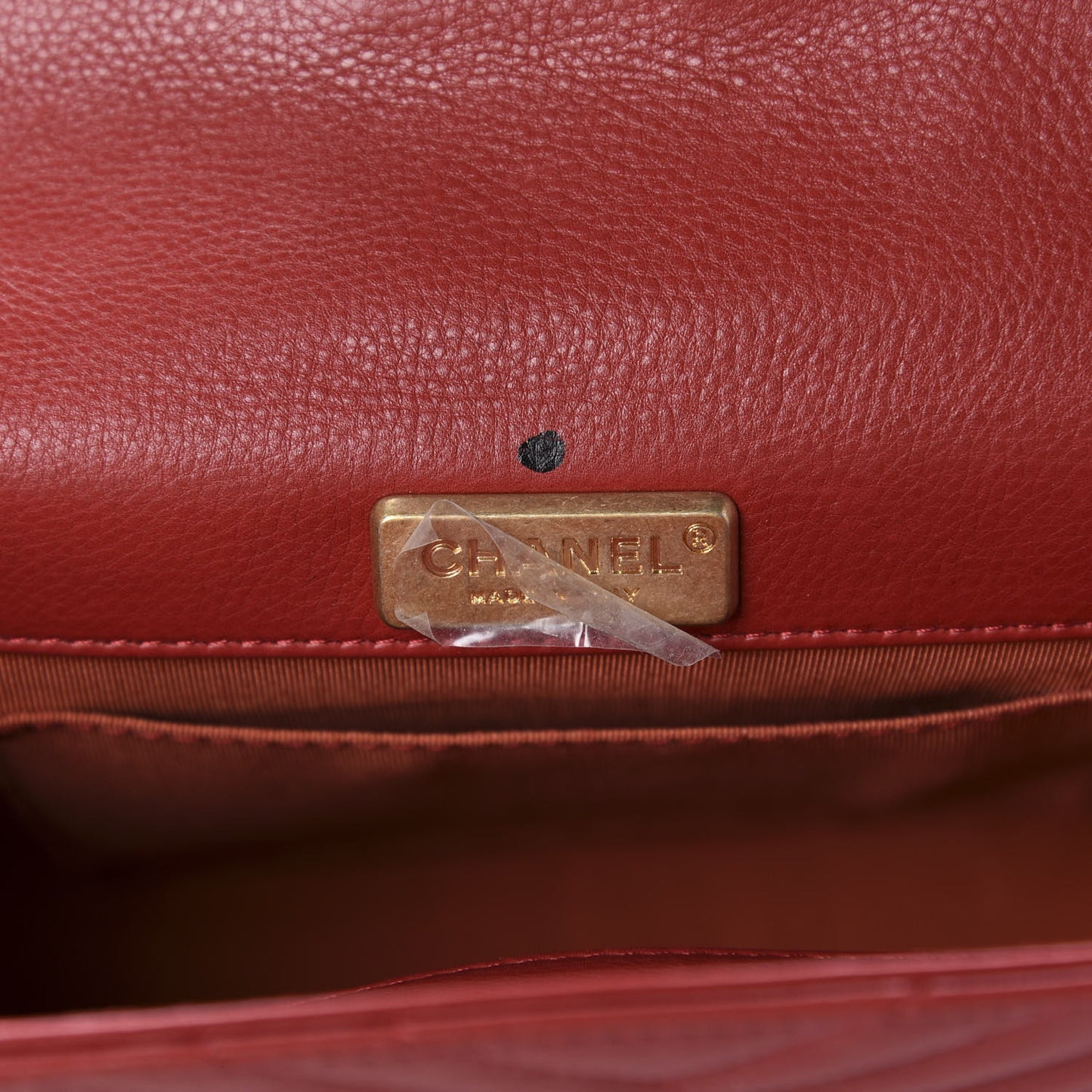 Calfskin Chevron Quilted Rock The Corner Minaudiere Bag Red