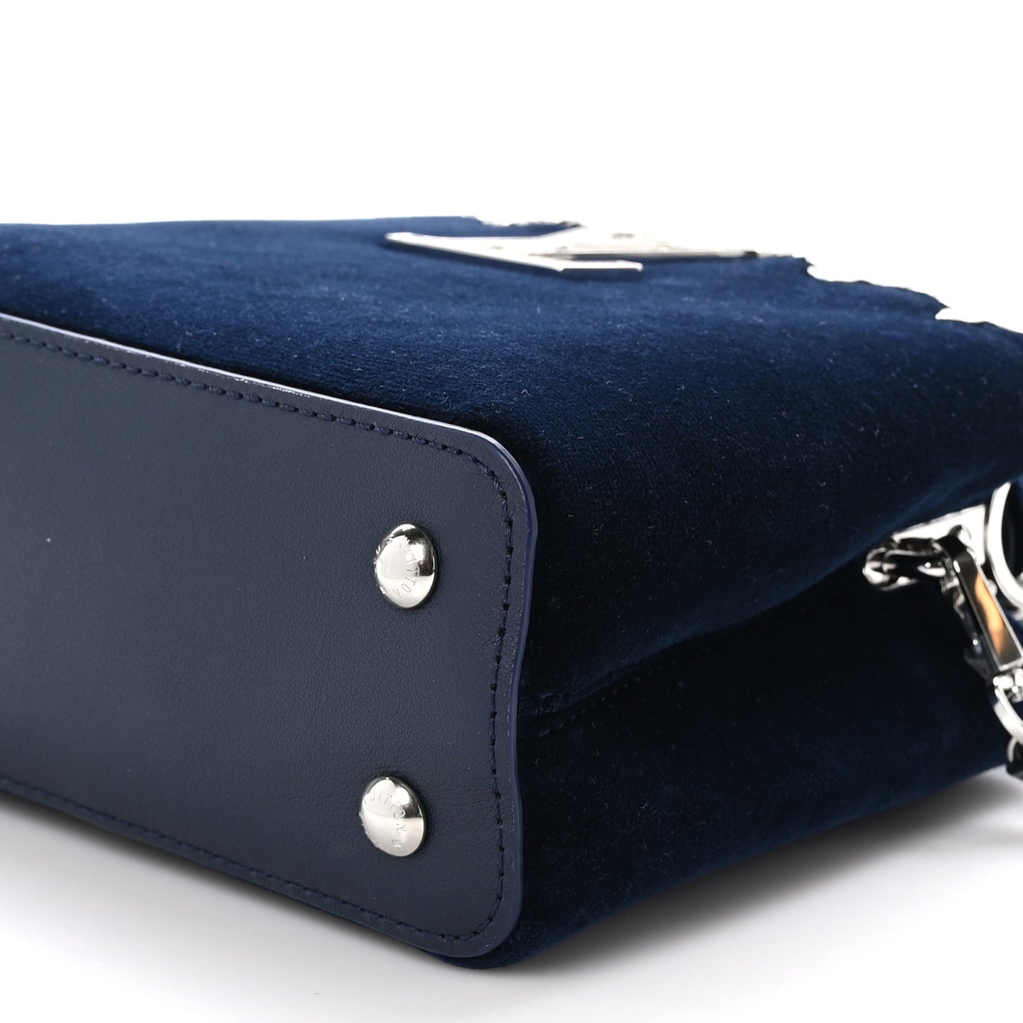 Velvet Crystal Capucines Mini Midnight Blue