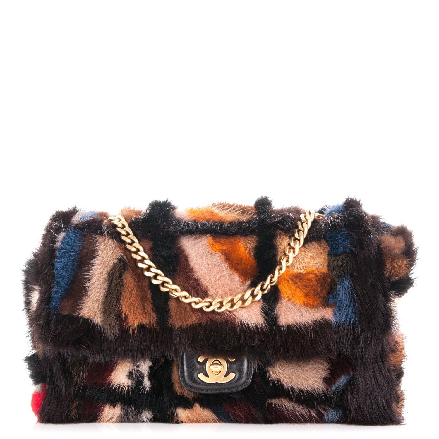 Chanel Mink Fur Medium Single Flap Multicolor 178180 – FASHIONPHILE