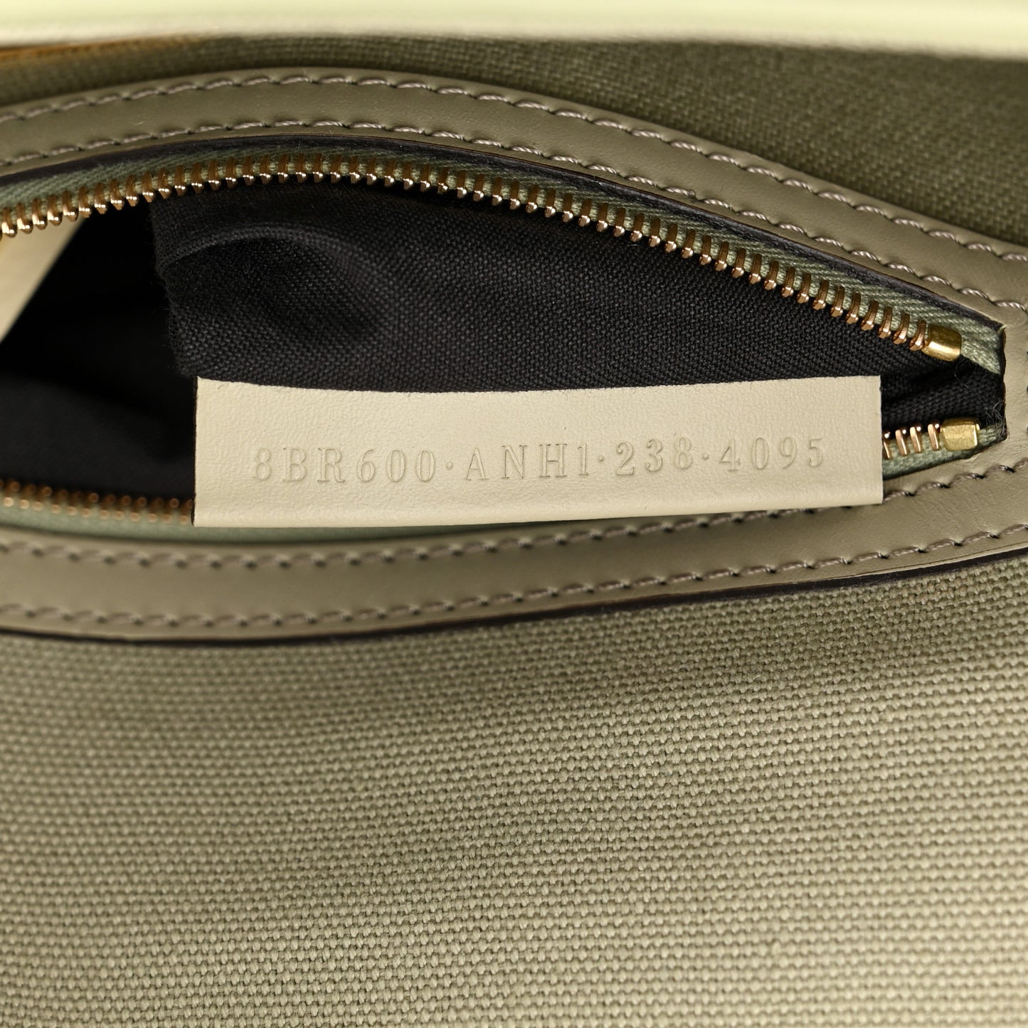 Canvas Vitello King FF Embroidered Baguette Green Tea