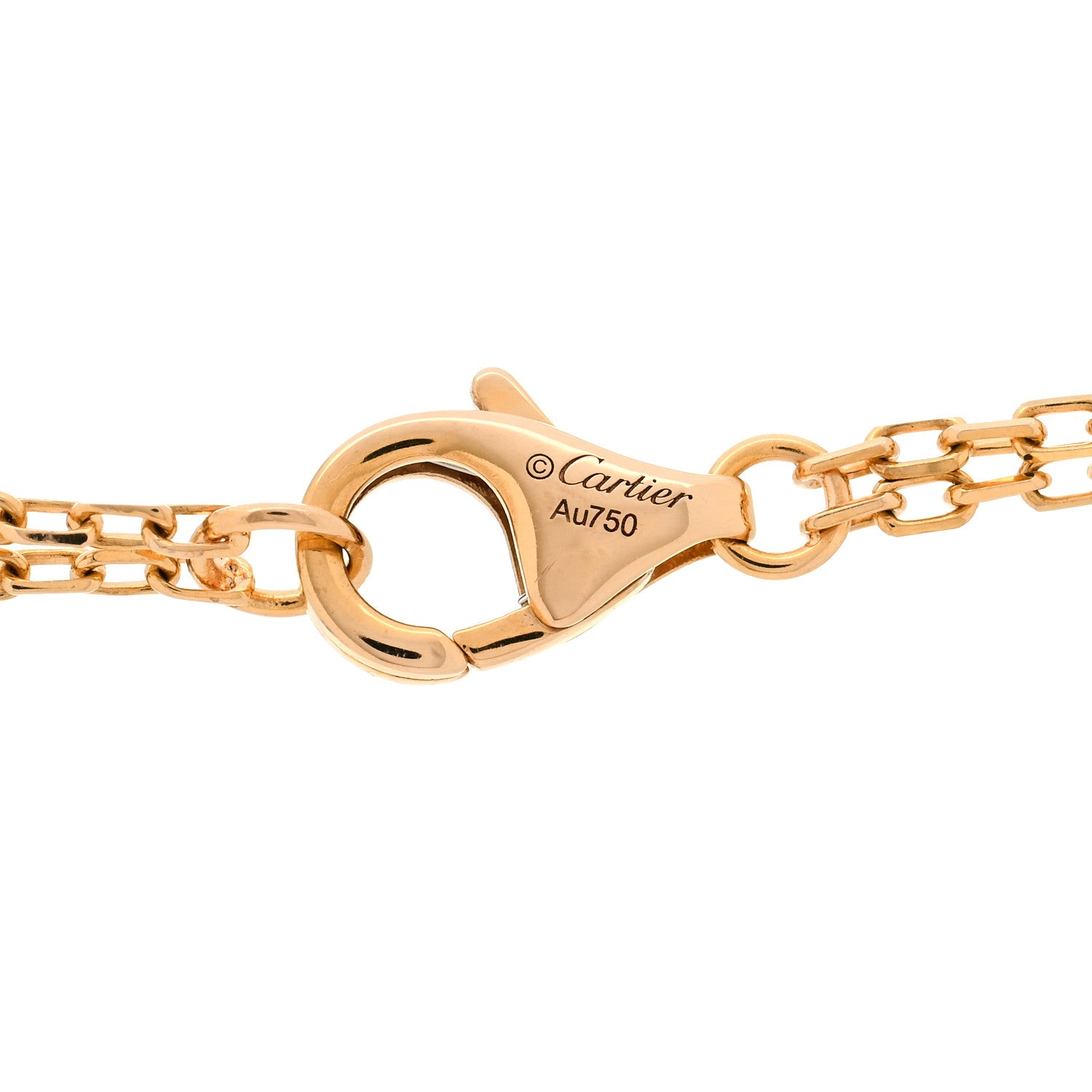 Cartier 18K Pink Gold 2 Diamond LOVE Necklace 5 of 6