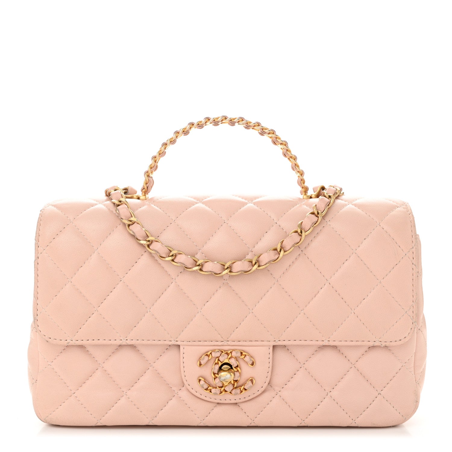 Chanel Lambskin Quilted Small Strass On Top Flap Bag Light Pink 1 of 11
