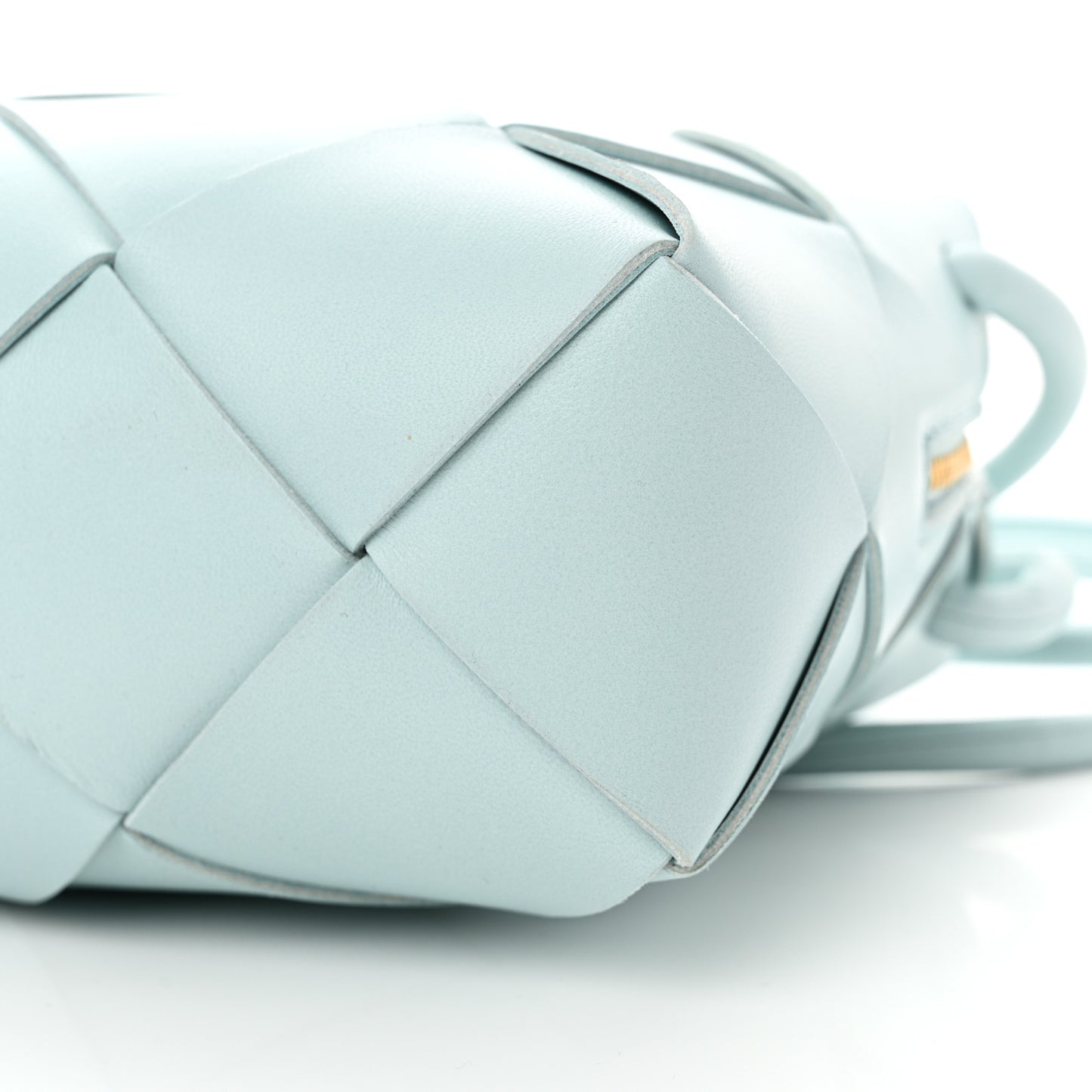 Lambskin Maxi Intrecciato Small Cassette Camera Bag Teal Washed