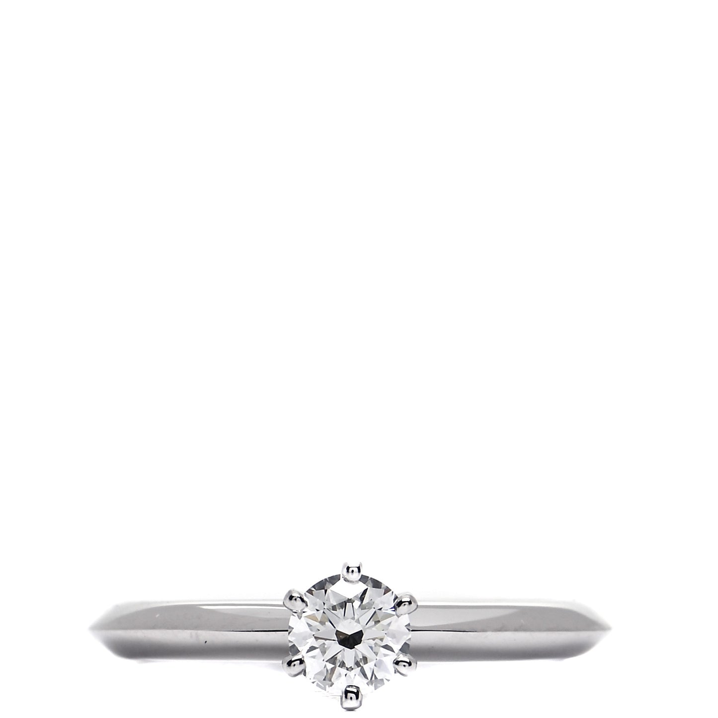Platinum Diamond .33ct Solitaire Engagement Ring 49 4.75