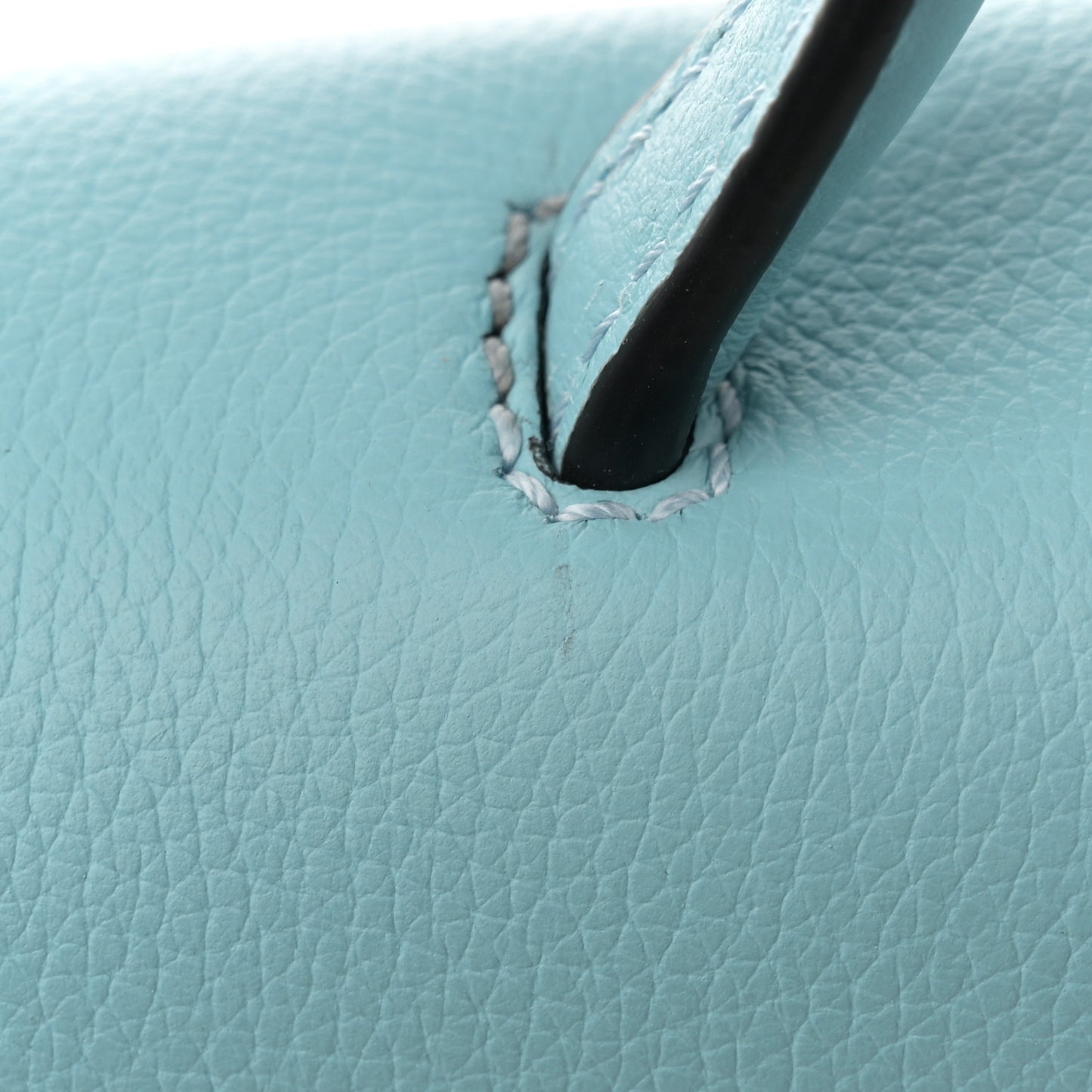 X FENDI Grained Calfskin Fendace La Medusa Medium Top Handle Bag Baby Blue Multicolor