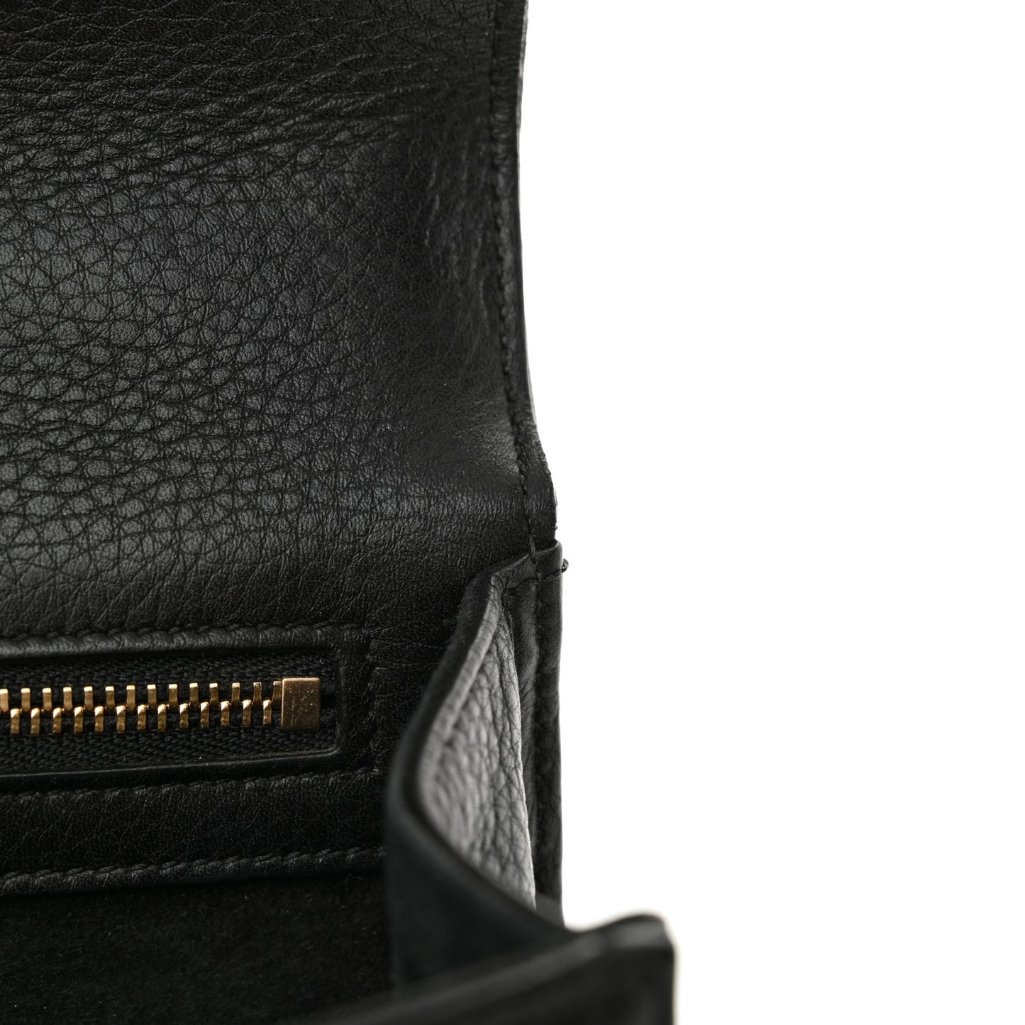 Grained Calfskin Small Diorama Flap Bag Black