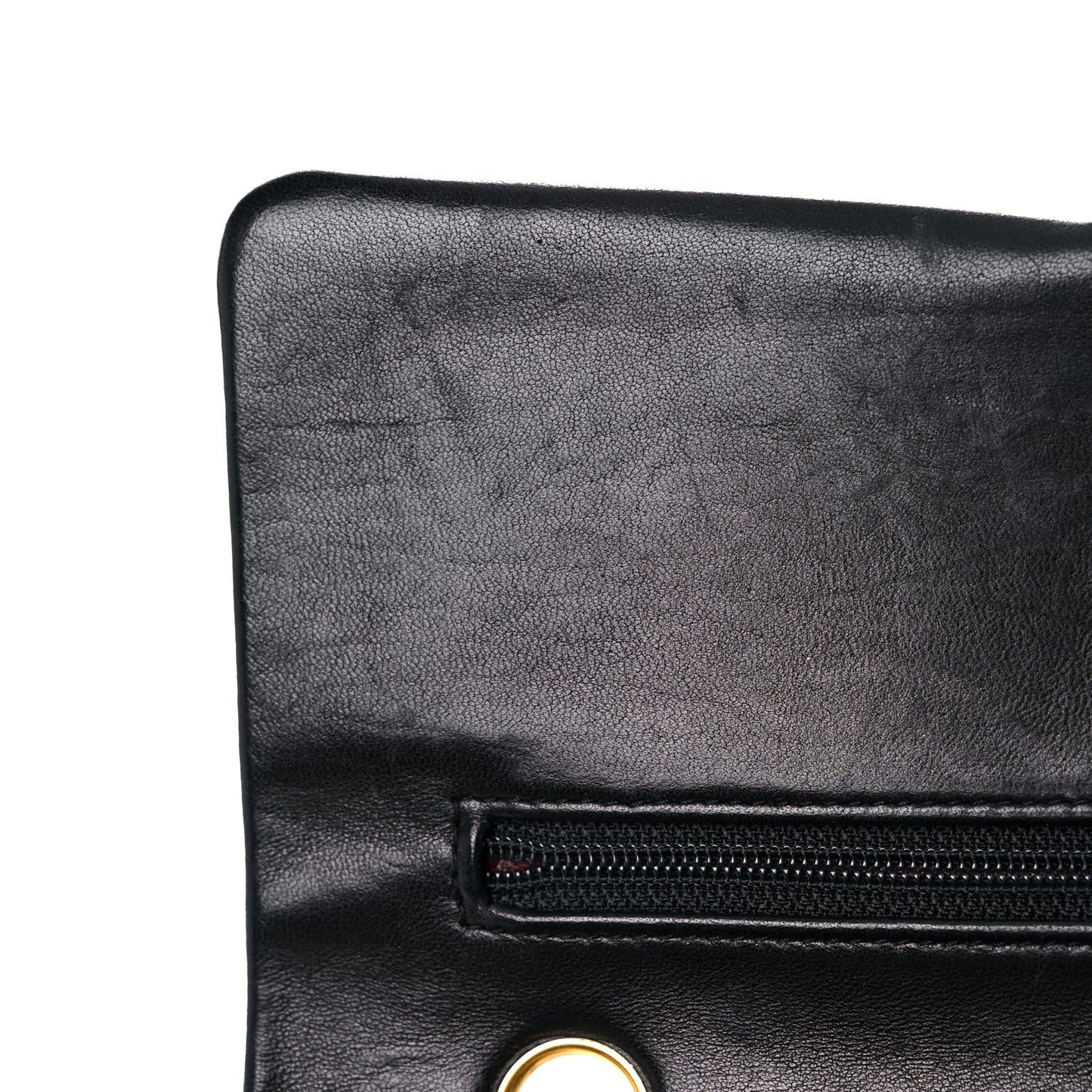 Lambskin Quilted Small Double Flap Black