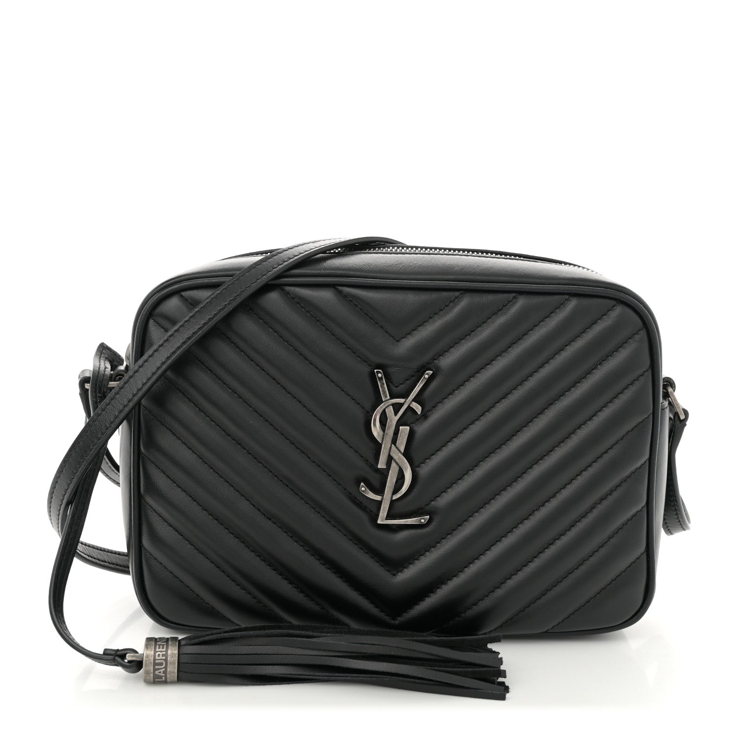 Saint Laurent Calfskin Matelasse Monogram Lou Camera Bag Black 1 of 15