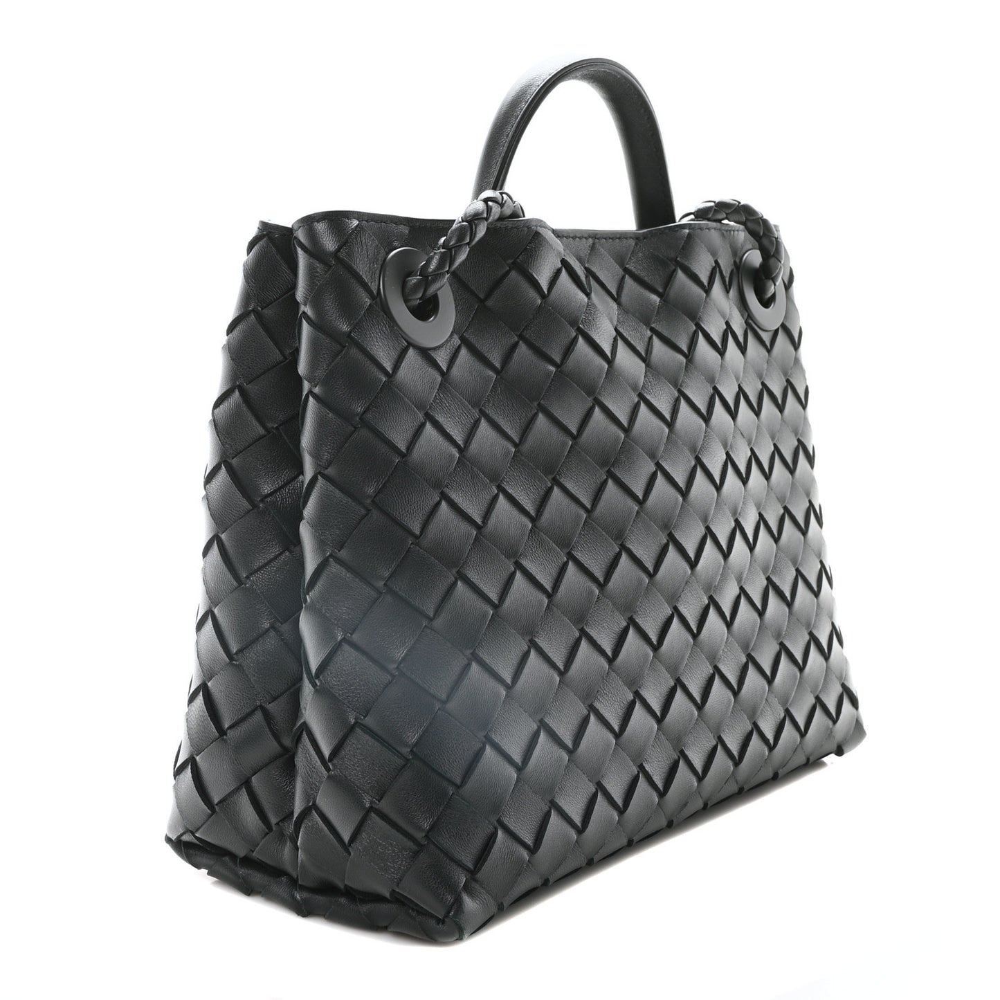 Nappa Intrecciato Small Andiamo Shoulder Bag Inkwell