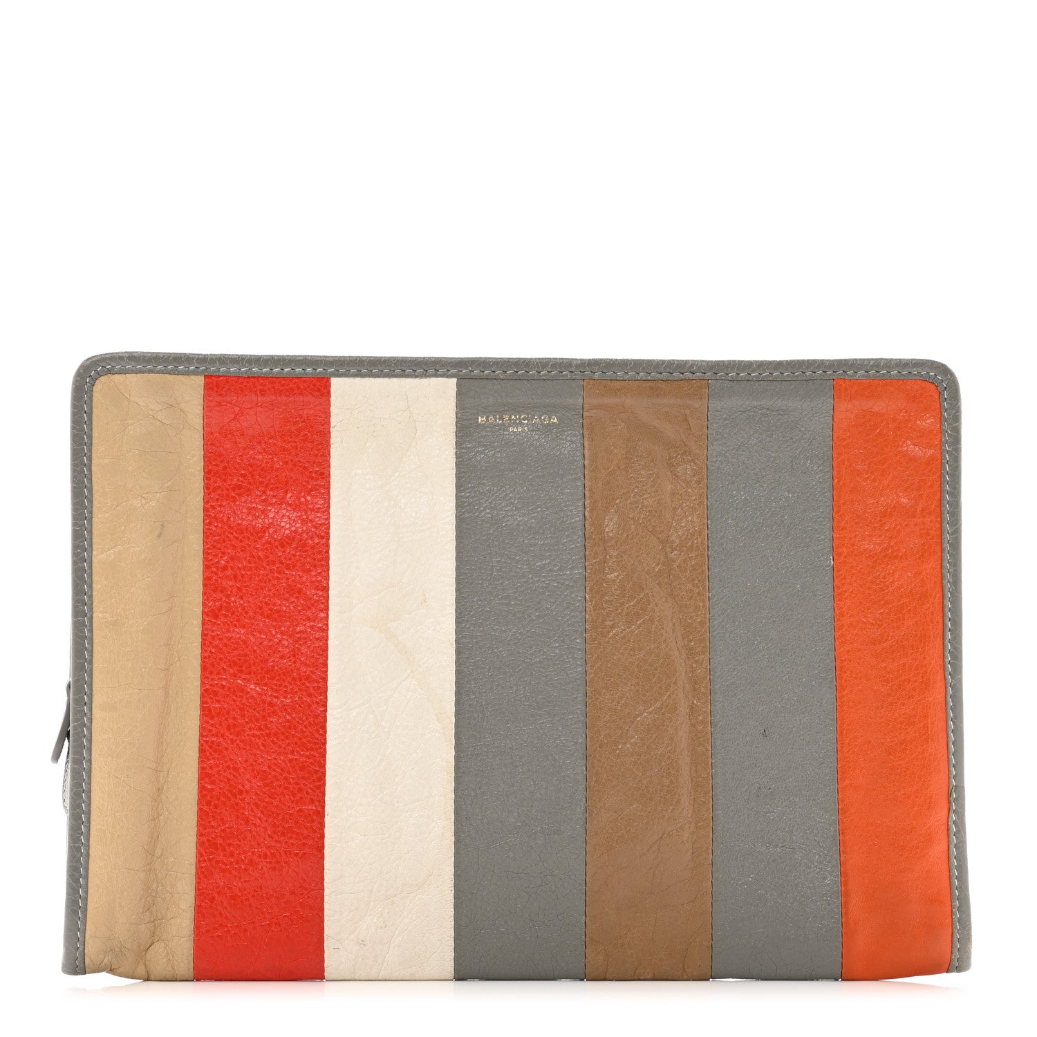Balenciaga Veau Arena Multicolore Bazar Pouch Beige Orange Taupe 1 of 9