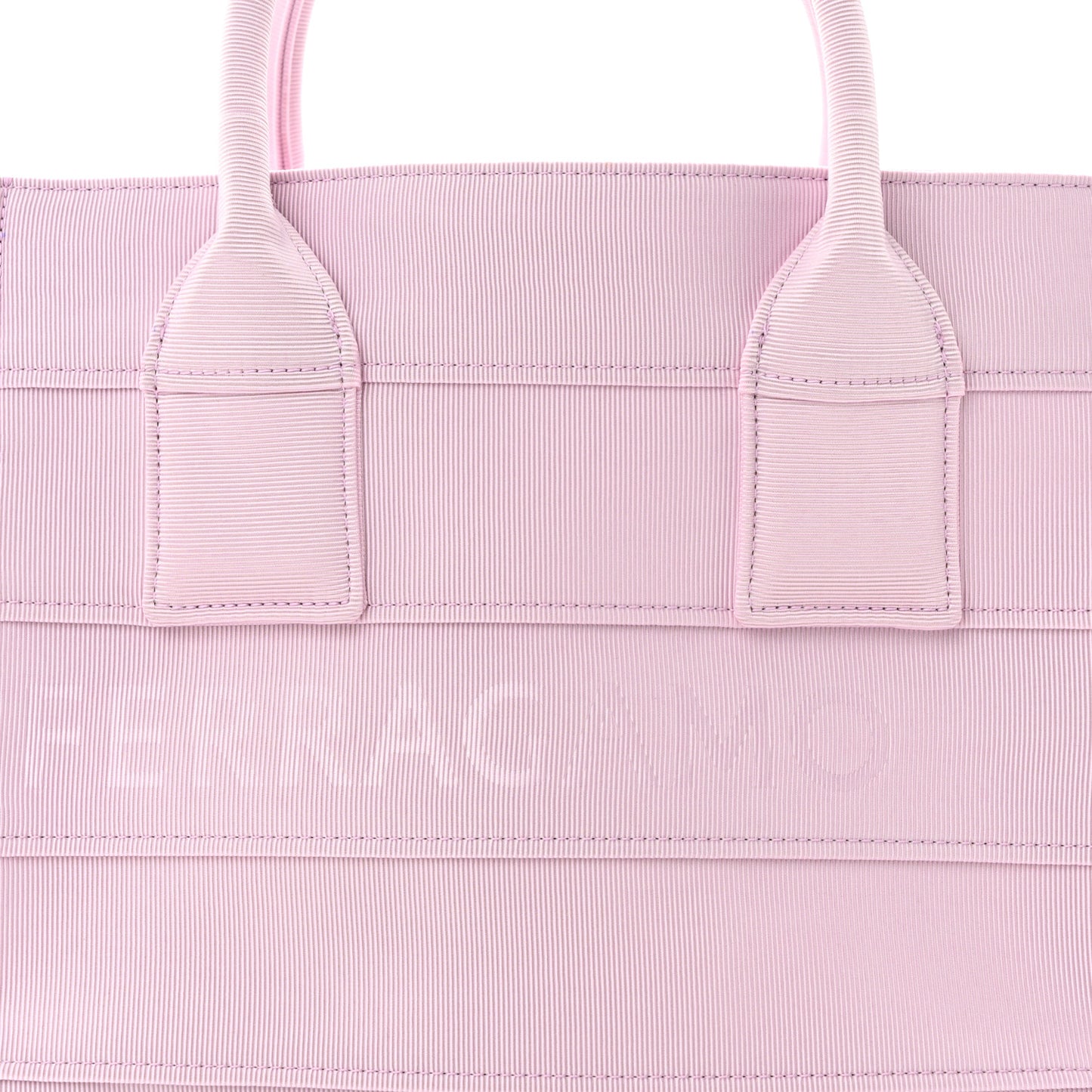 SALVATORE FERRAGAMO Nylon Logo Printed Tote Pink