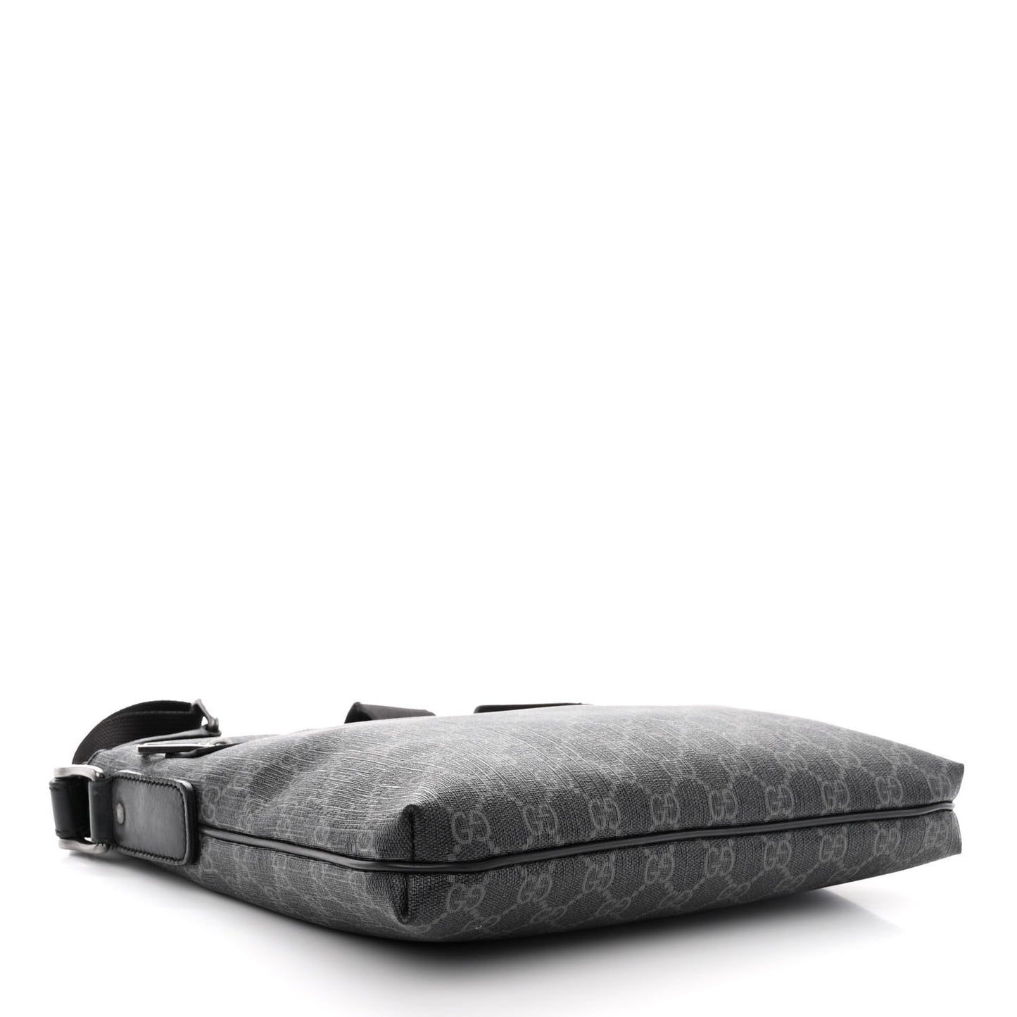 GG Supreme Monogram Crossbody Messenger Bag Black Grey